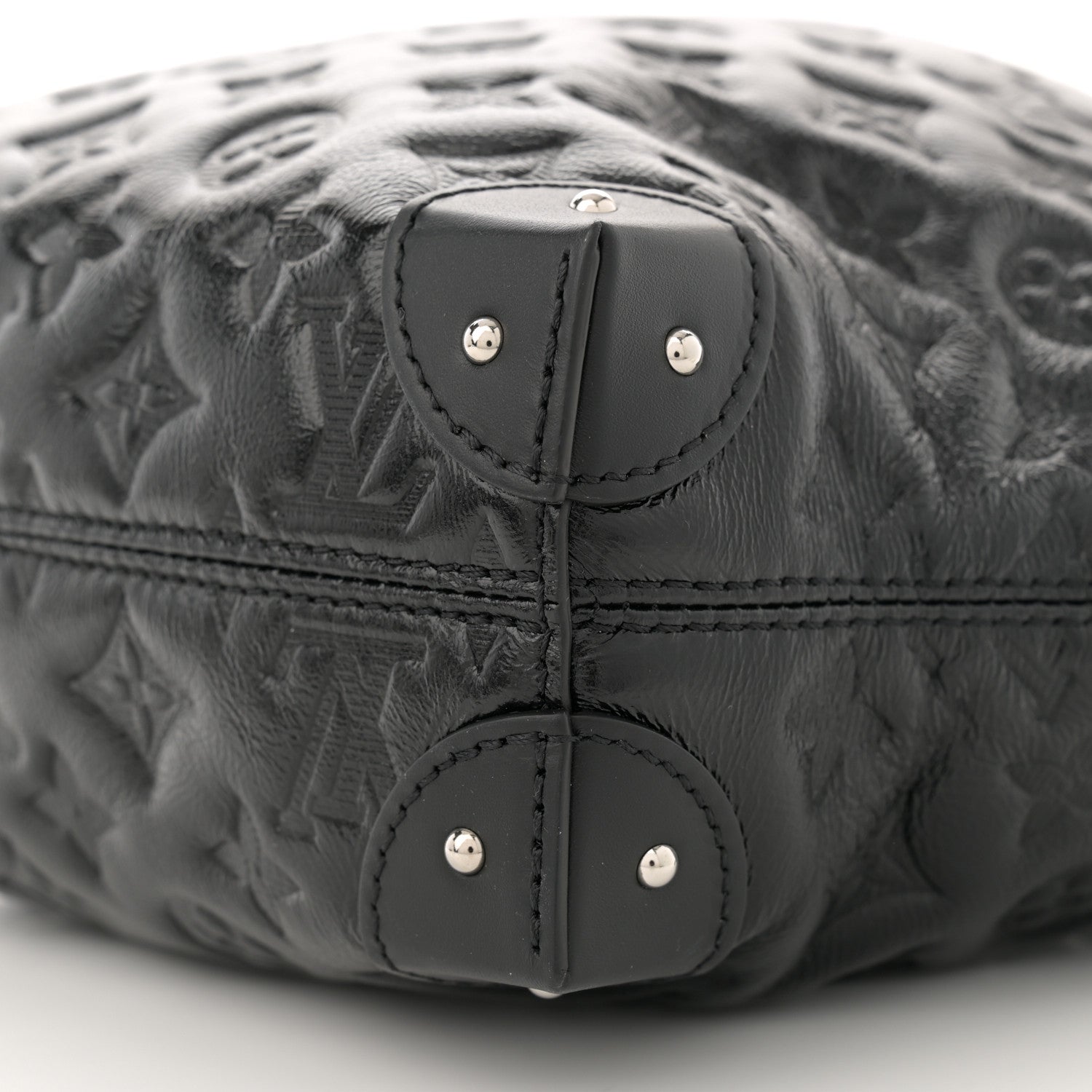 Lambskin Monogram Shadow Coussin Noe Trunk PM Black