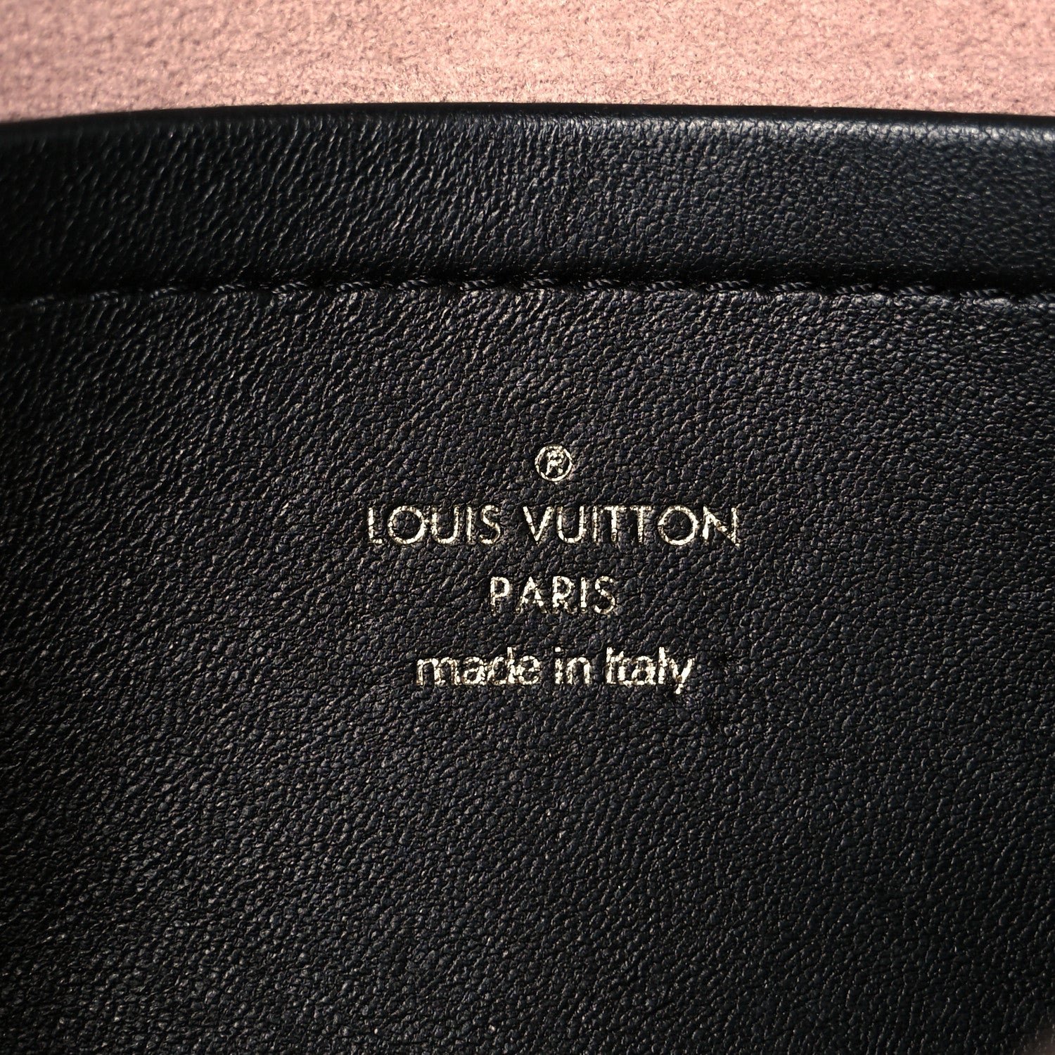 Lambskin Embossed Monogram Pochette Coussin Black