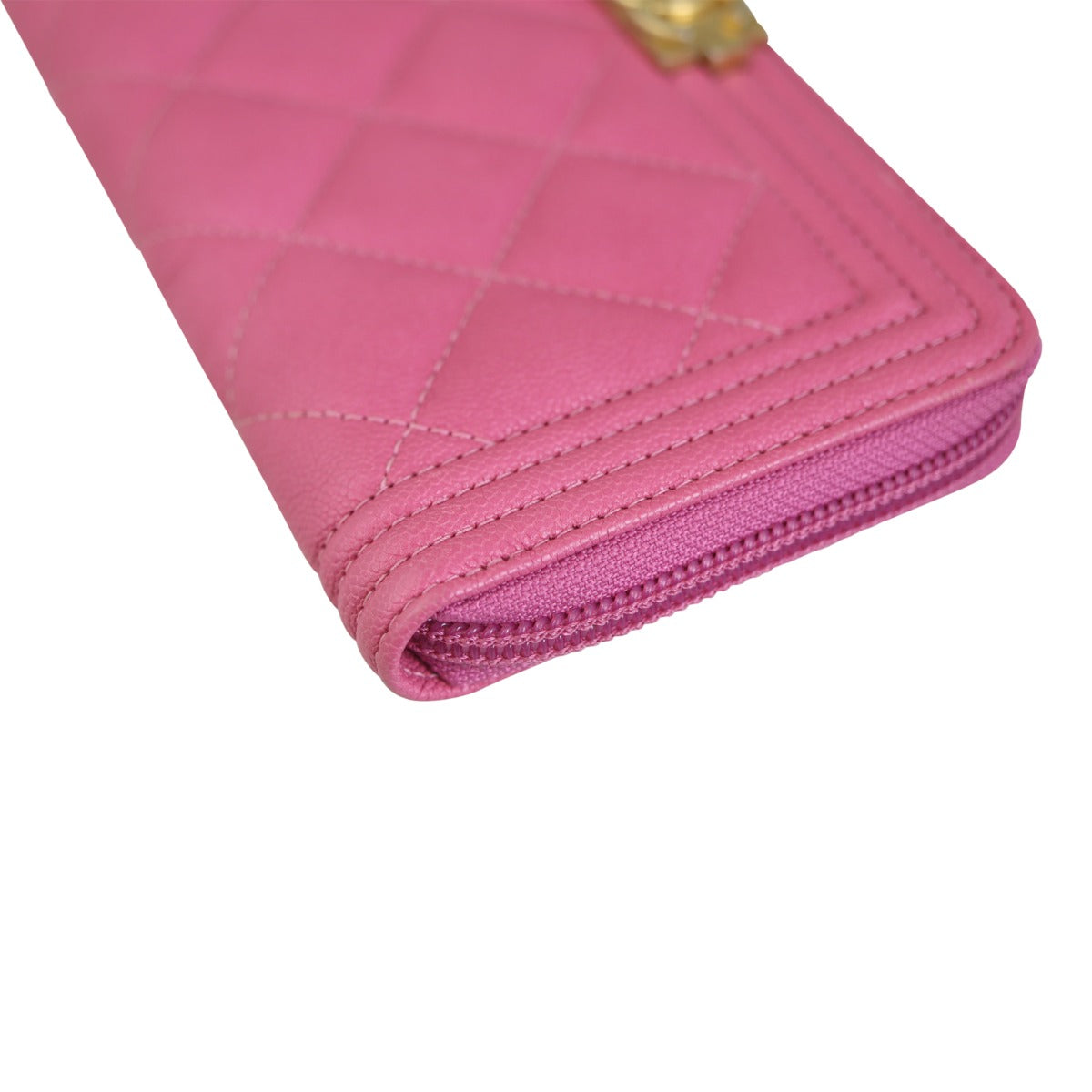 Chanel Boy Zip Around Wallet