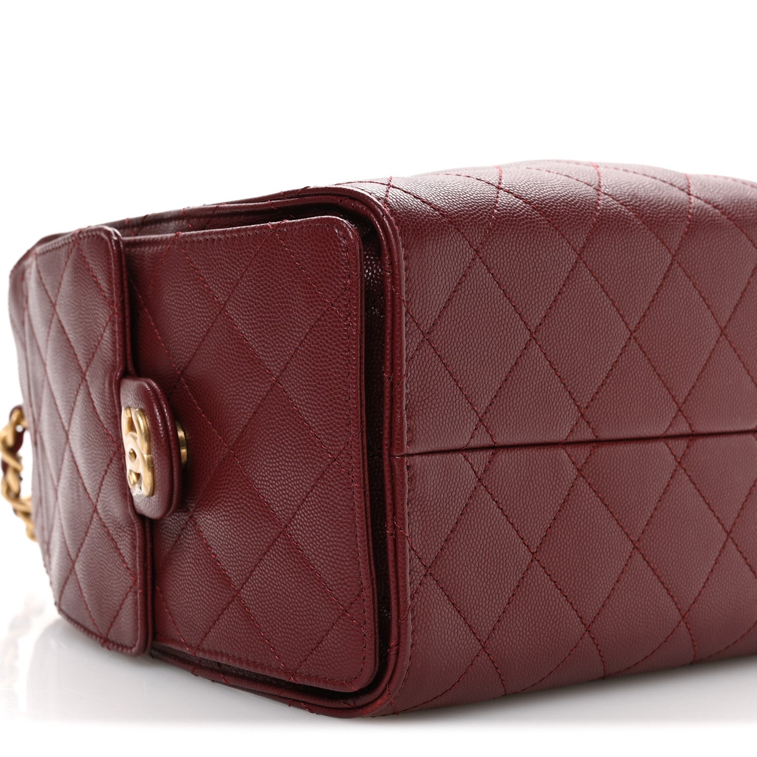 Caviar Quilted Small Chanel 25 Handbag Burgundy