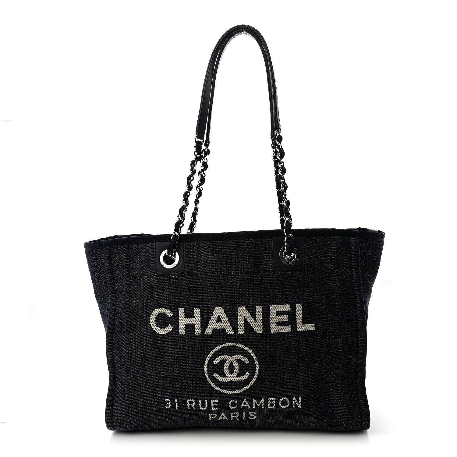 Denim Small Deauville Tote Dark Blue