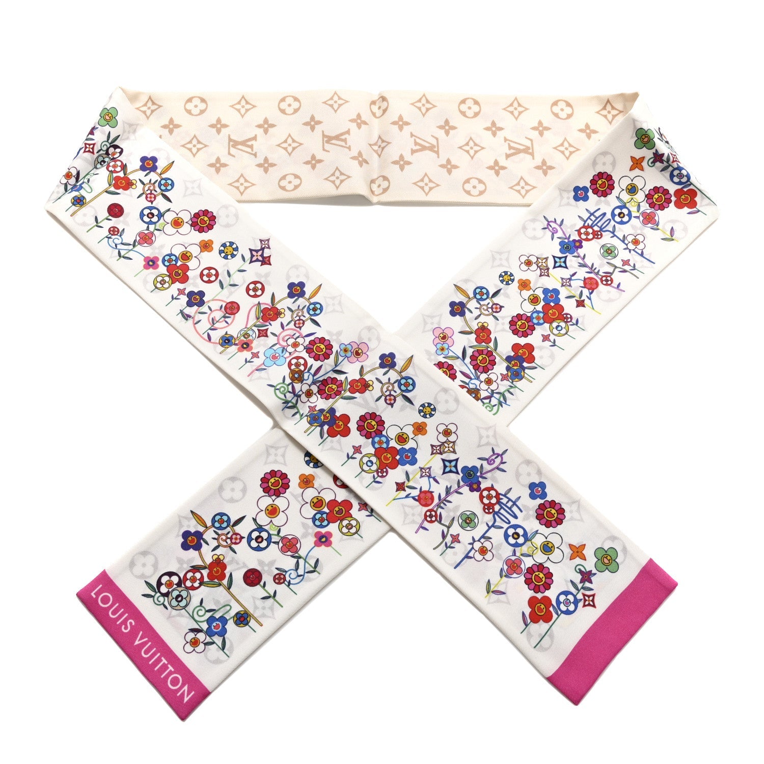 LV X TM Silk Superflat Monogram Bandeau White