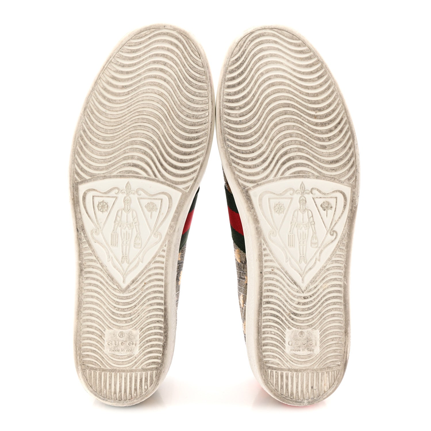GG Supreme Monogram Bees Ayers Web Womens Ace Sneakers 39 Beige Oro Green Red