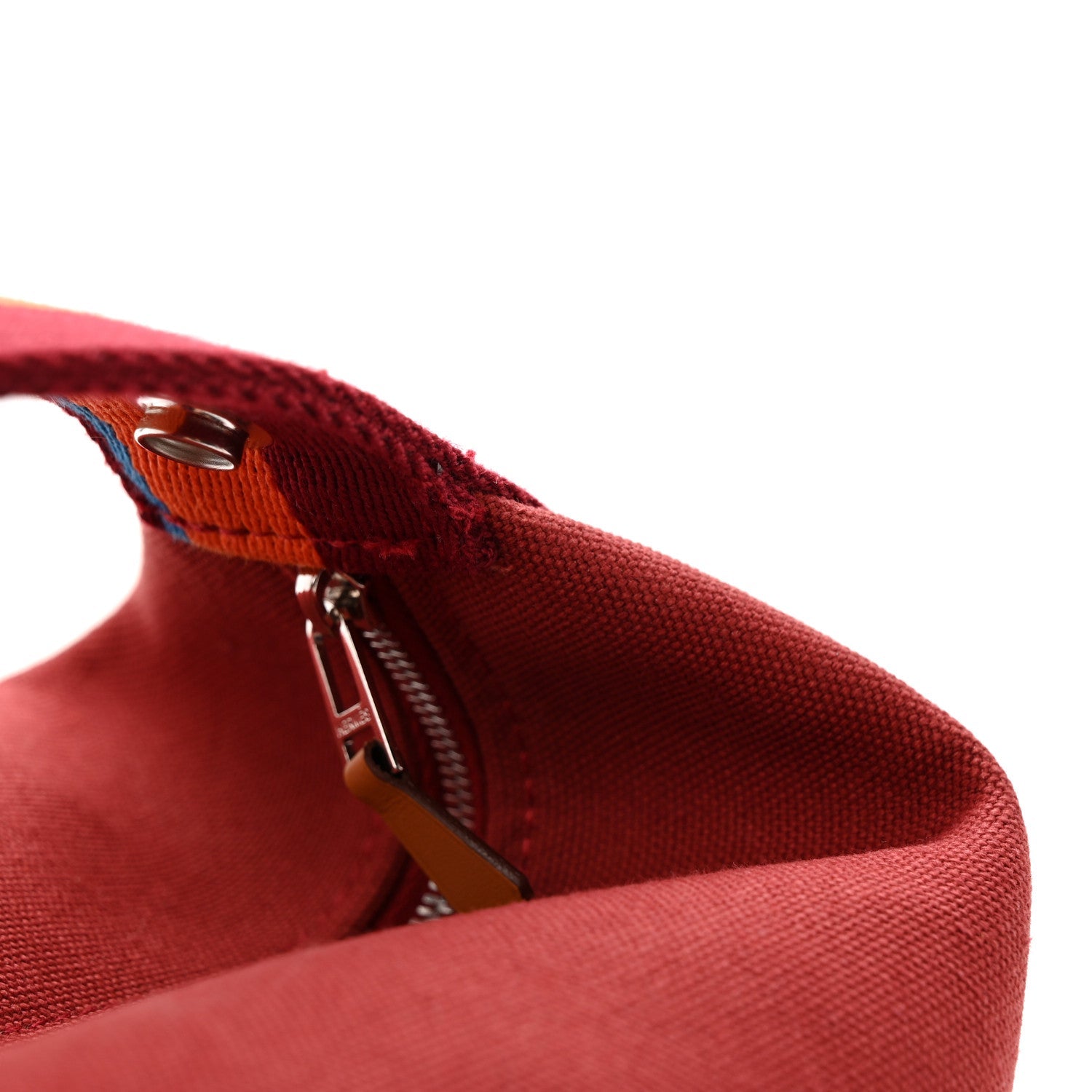 Cotton Canvas H Pavillon Small Bride-A-Brac Pouch Rouge H
