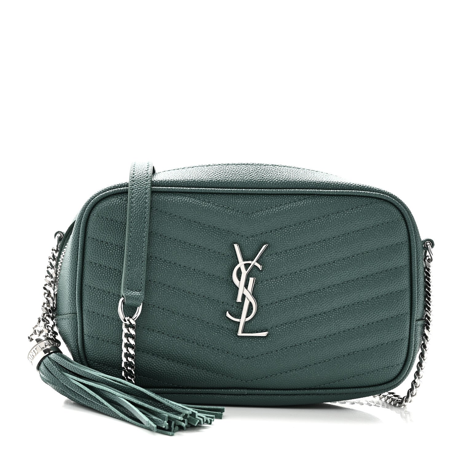 Grain De Poudre Matelasse Monogram Mini Lou Camera Bag Green Field