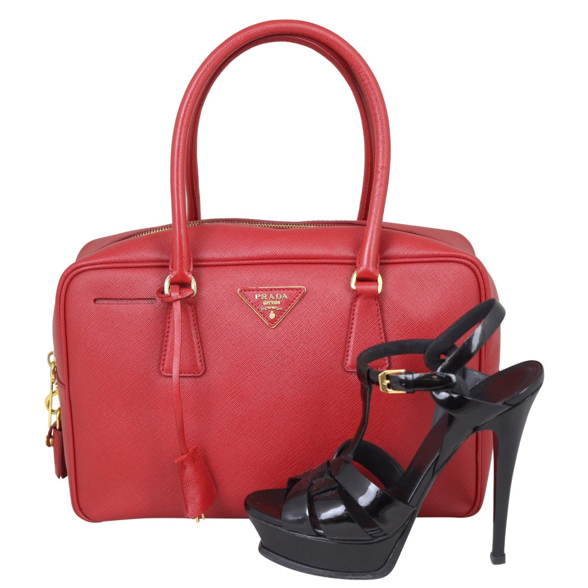Prada Saffiano Lux Bauletto Bag
