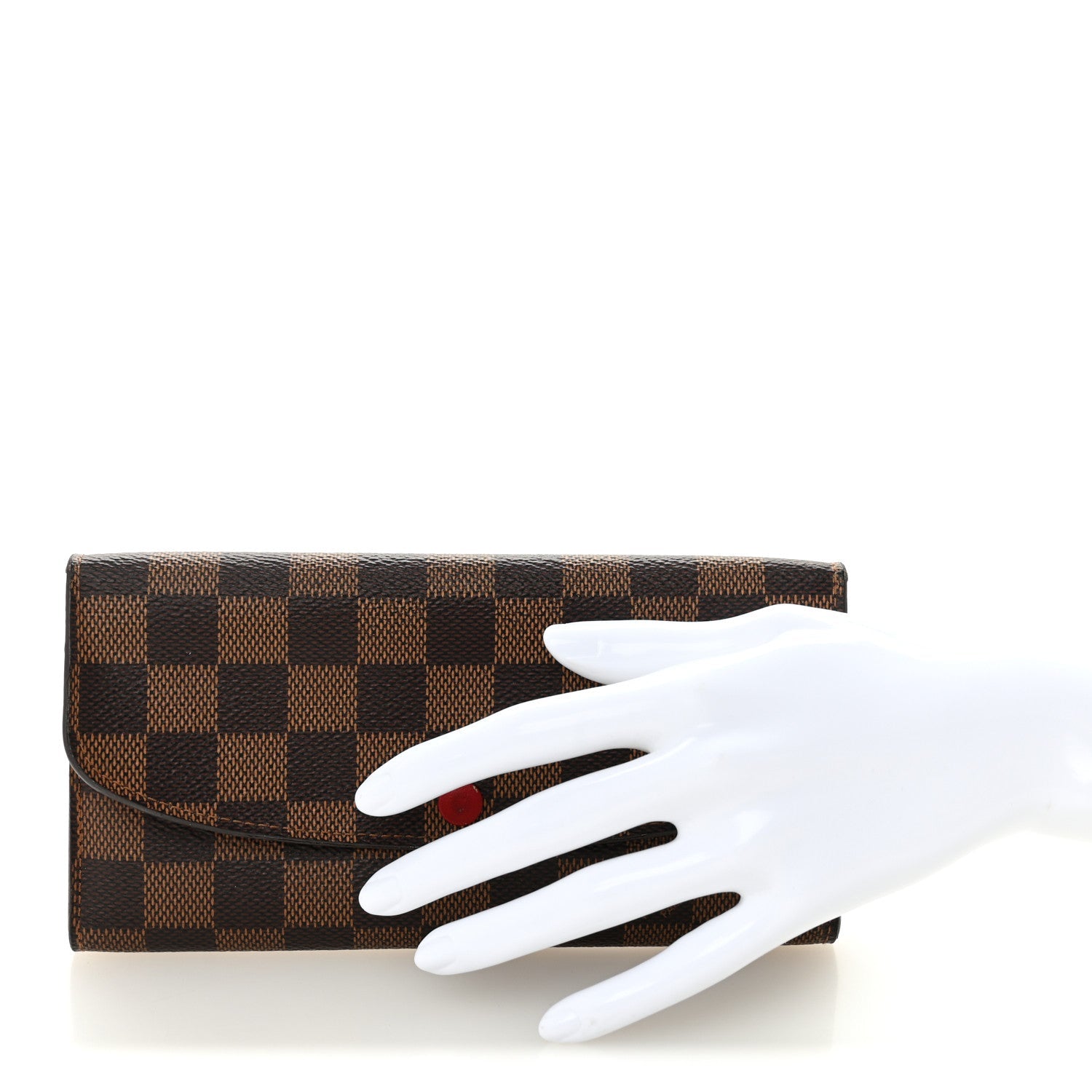 Damier Ebene Emilie Wallet Red