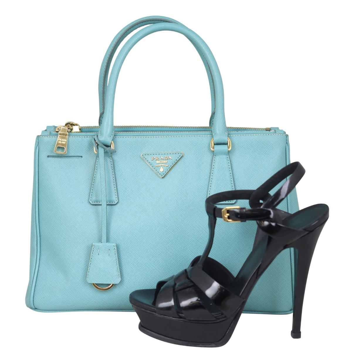 Prada Saffiano Lux Galleria Double Zip Tote Small