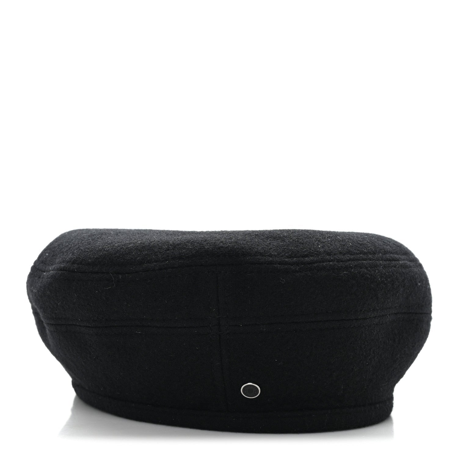 Wool Cashmere Saint Honore Drap Beret 56 Black