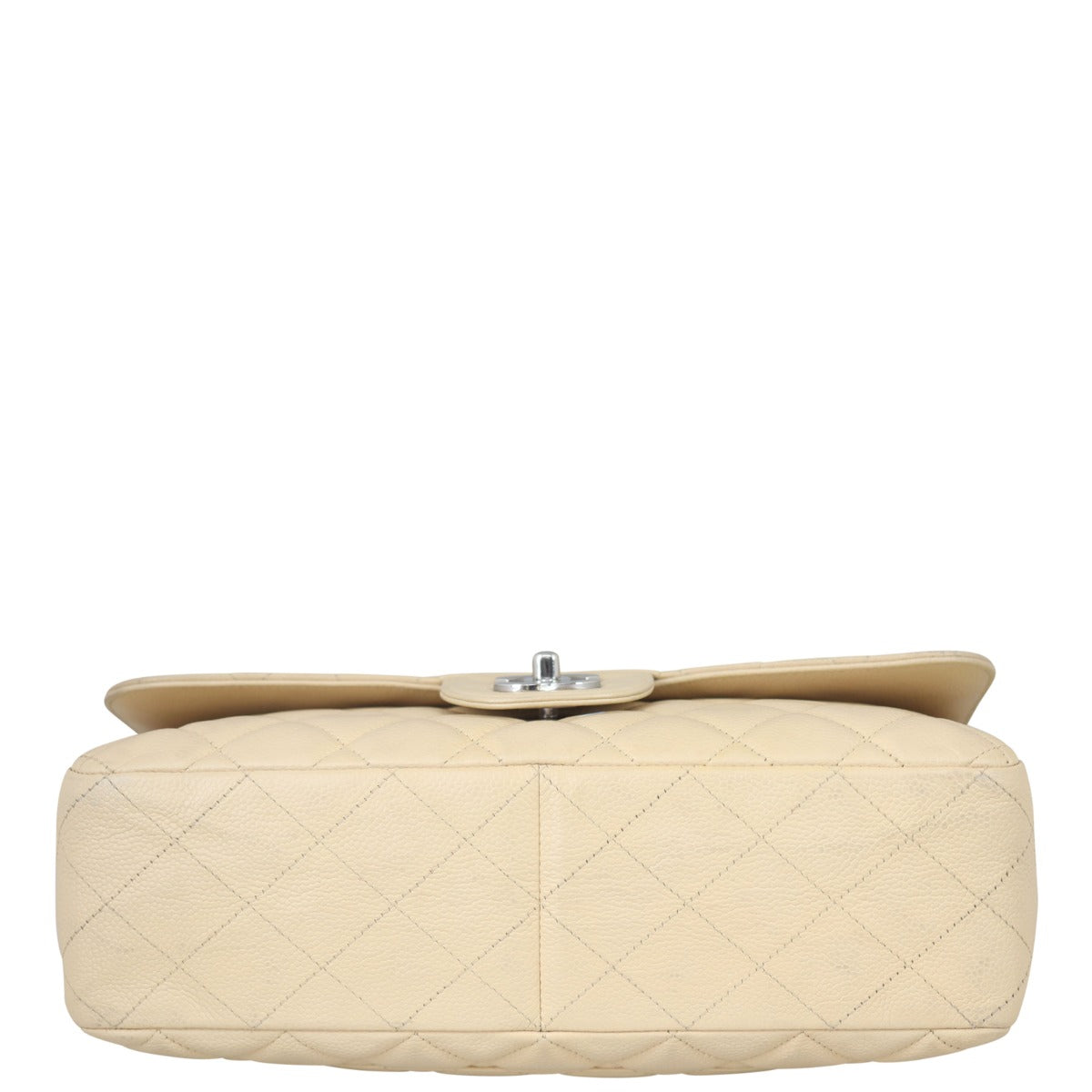 Chanel Classic Single Flap Jumbo | Beige Silver Hardware