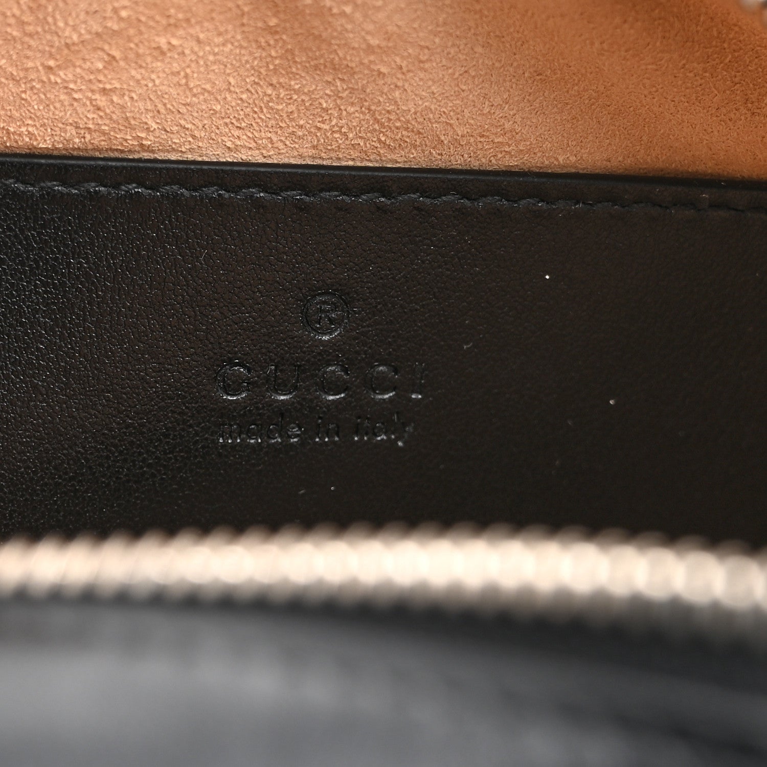 Calfskin Matelasse Aria Mini GG Marmont Chain Shoulder Bag Black