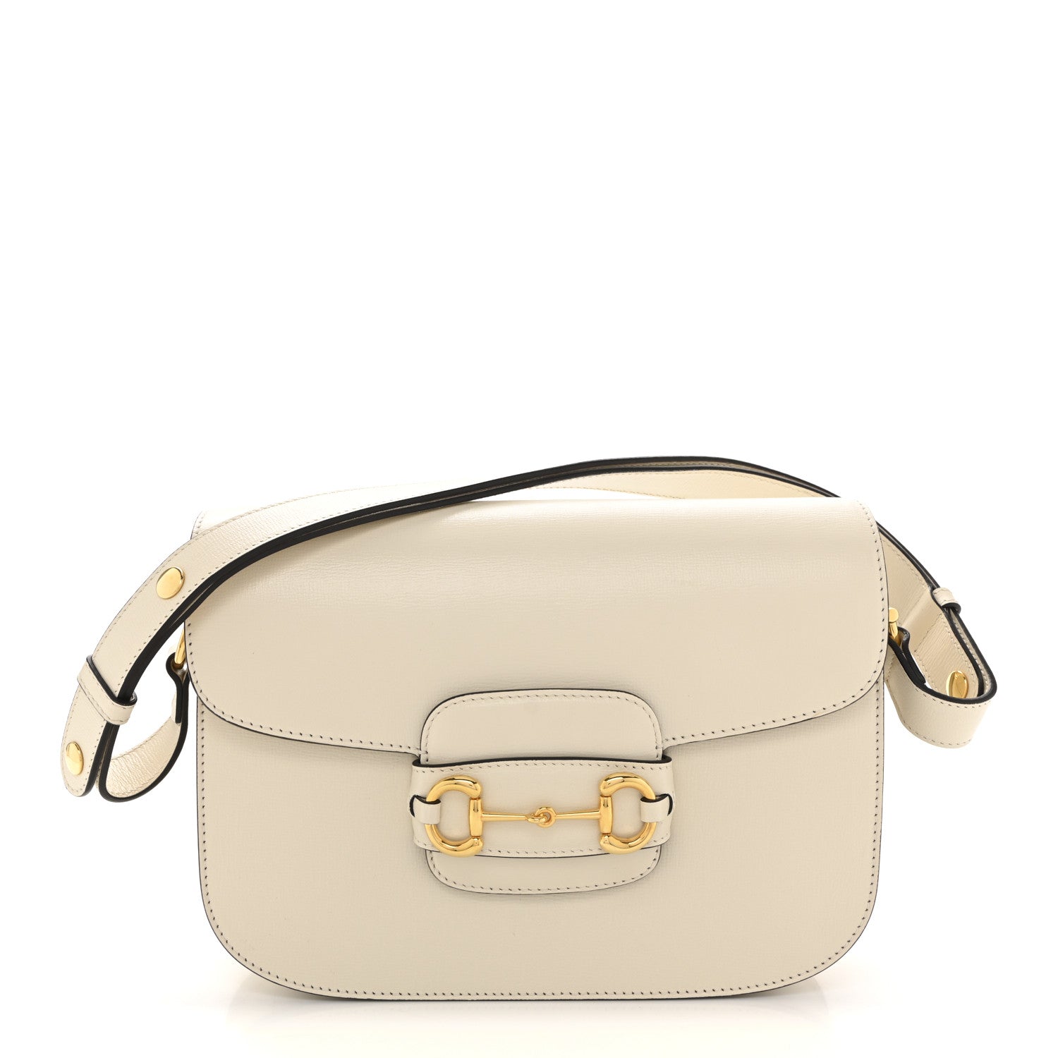 Azalea Calfskin Horsebit 1955 Shoulder Bag Mystic White