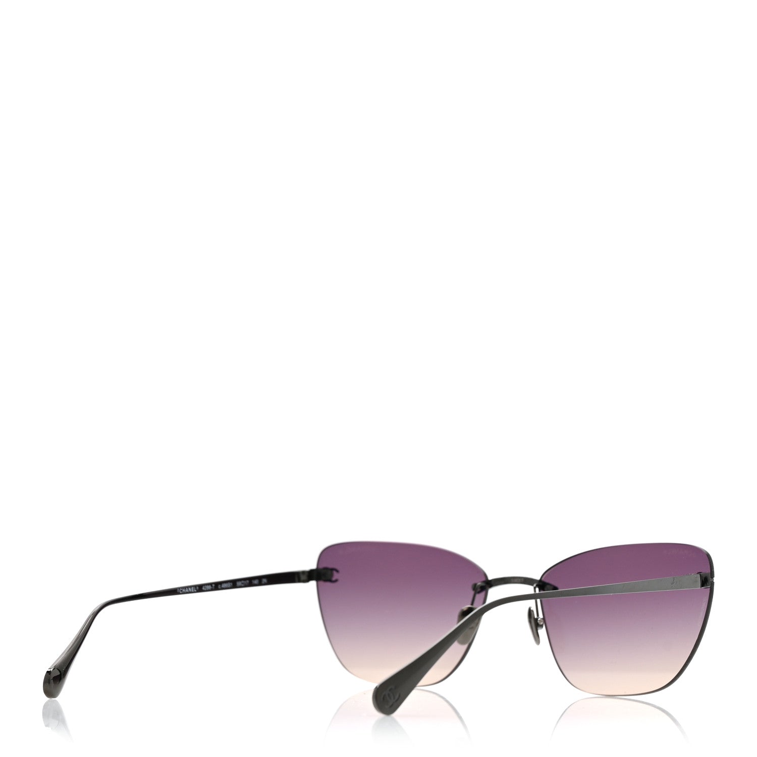 Titanium Cat Eye CC Sunglasses 4286-T Black