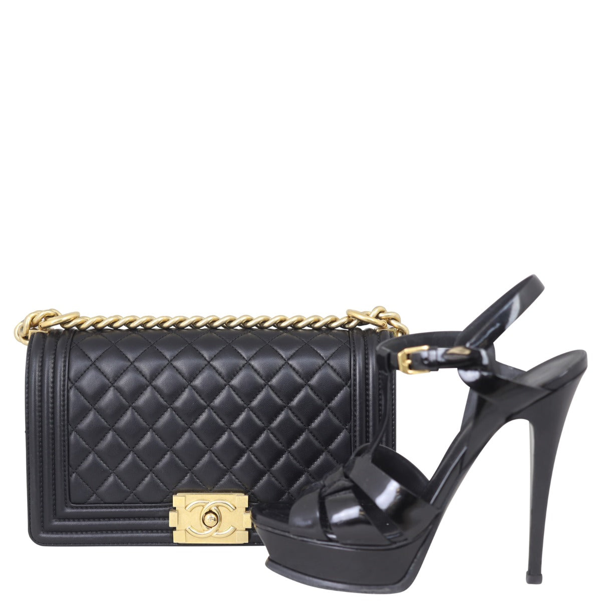 Chanel Boy Old Medium | Black Lambskin