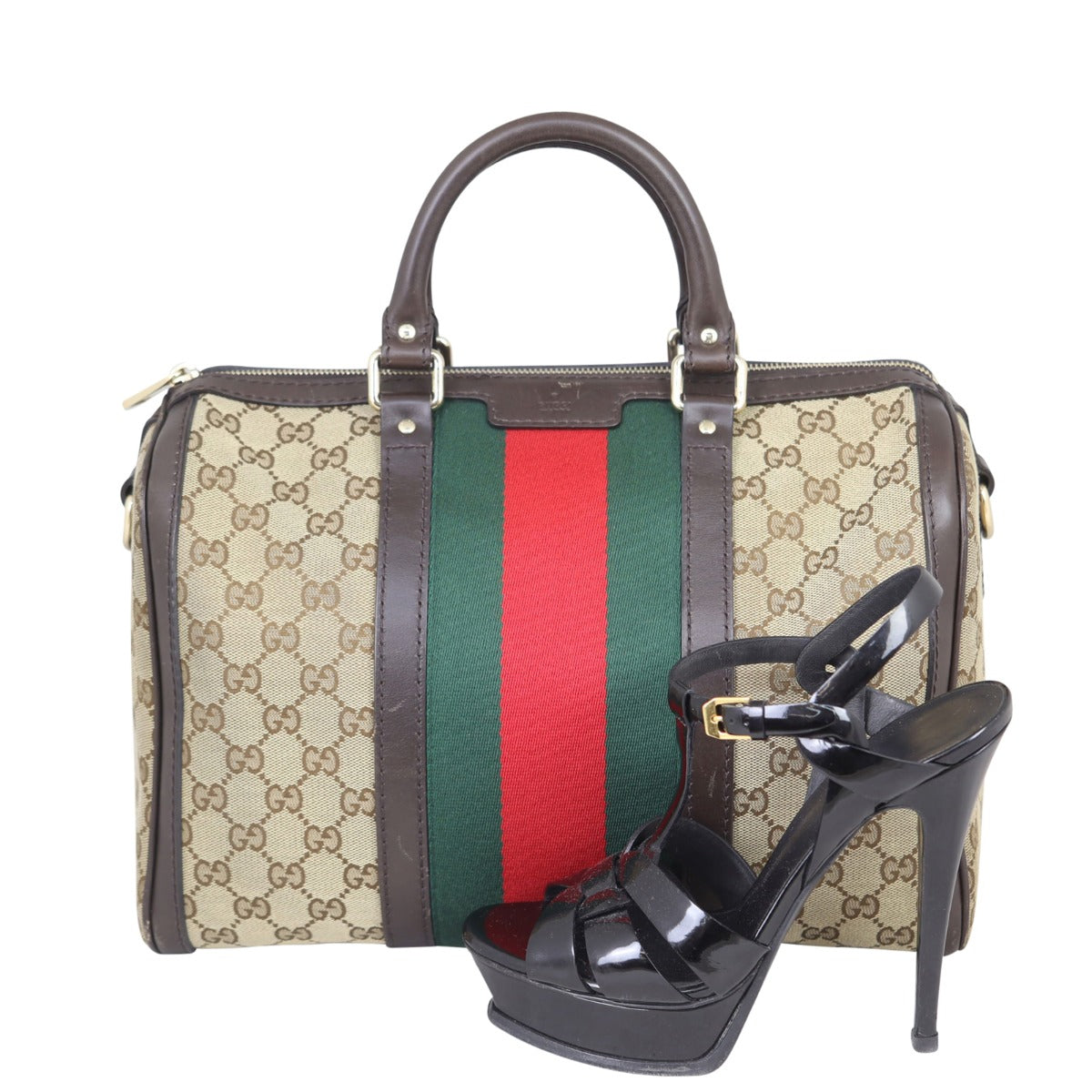 Gucci Vintage Web Original GG Boston Bag Medium