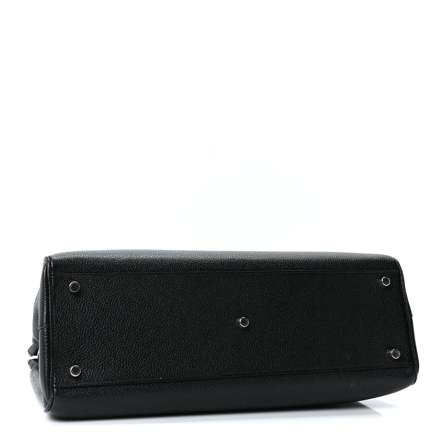 Smooth Calfskin Medium Zumi Top Handle Bag Black