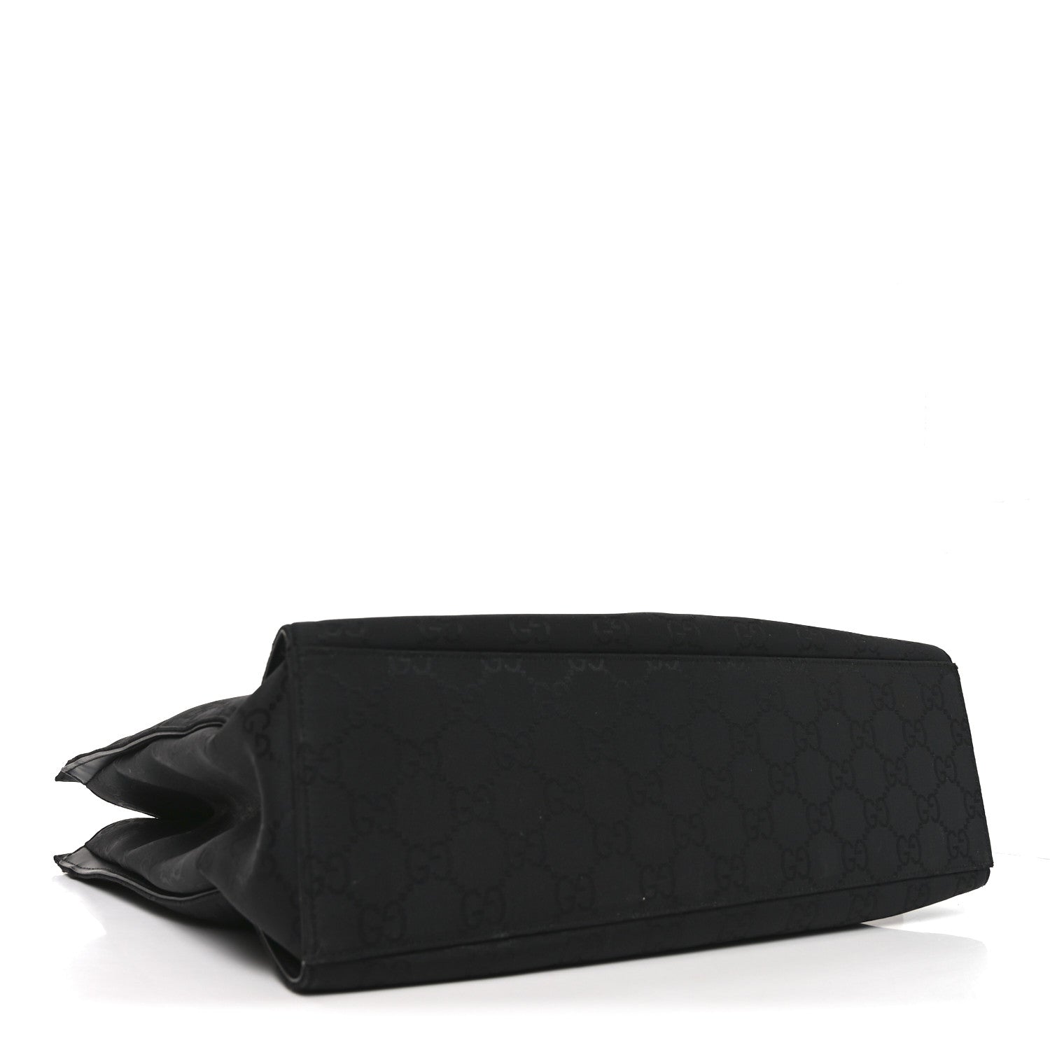 Nylon Monogram Large Bamboo Shopper Tote Black