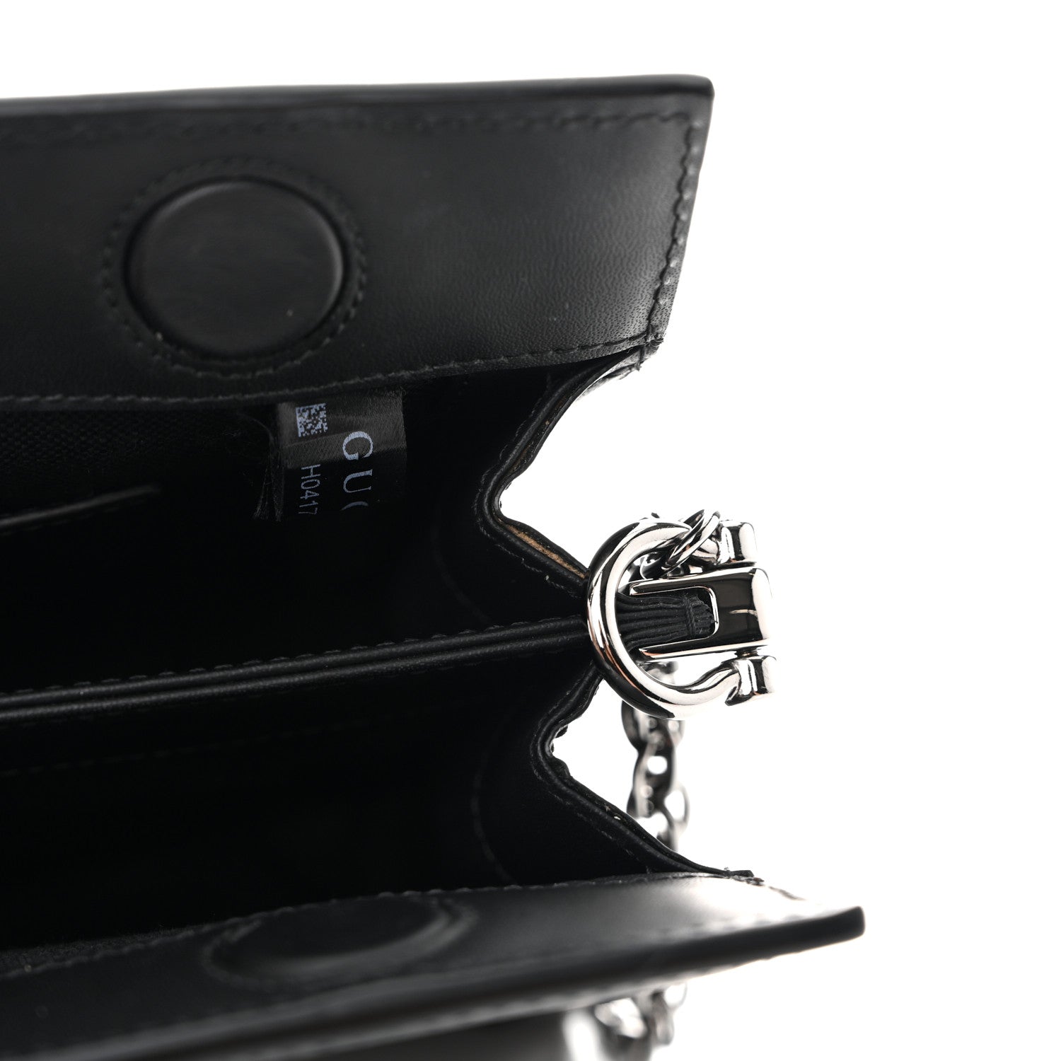Jacquard Black Denim GG Monogram Chain Shoulder Bag Black Ivory