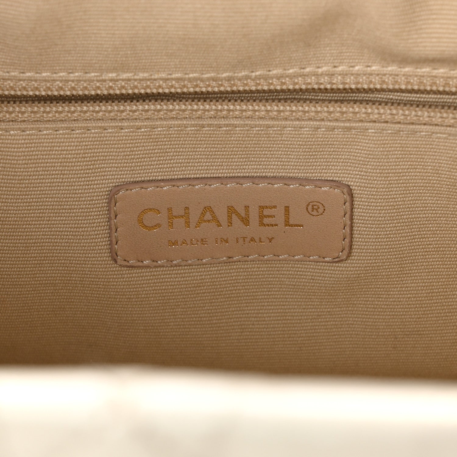 Glazed Crackled Calfskin Reissue Tote White