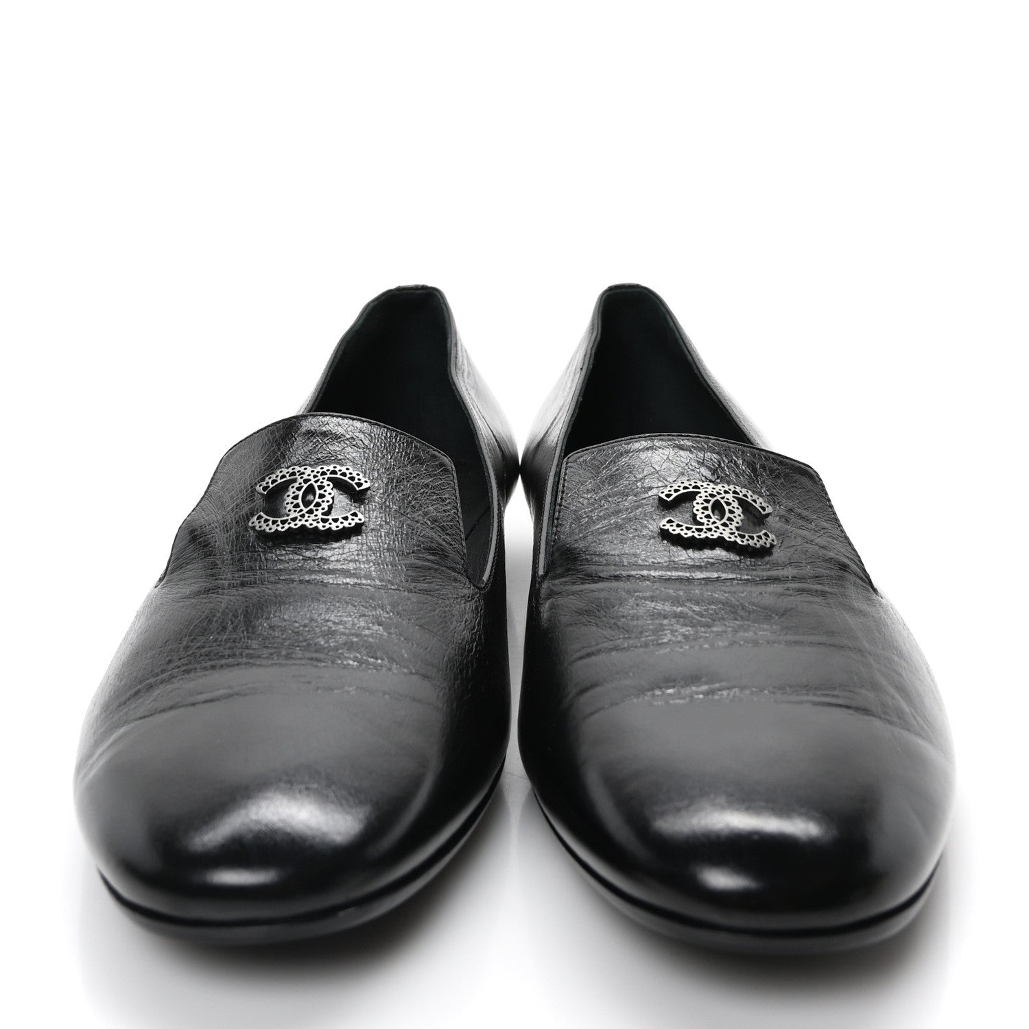 Lambskin CC Loafers 41 Black