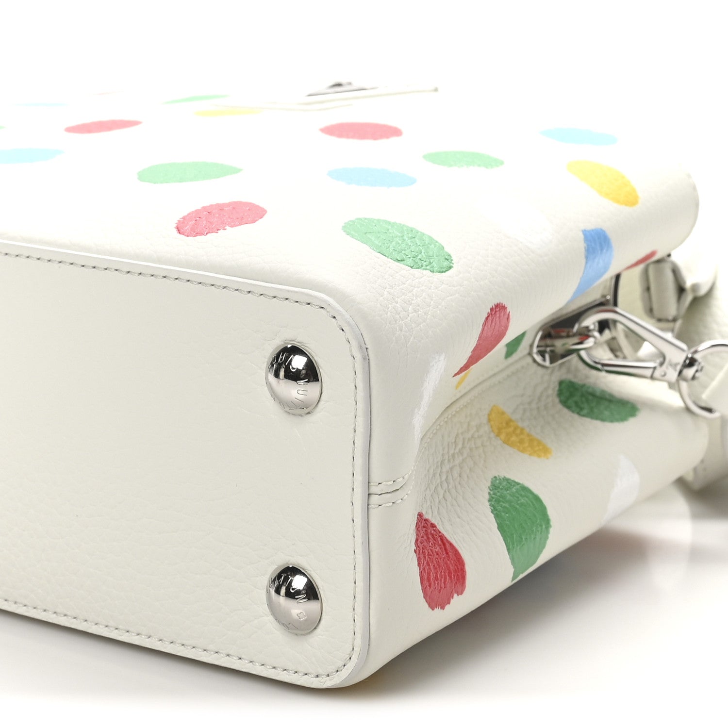 LV X YK Taurillon Capucines BB White