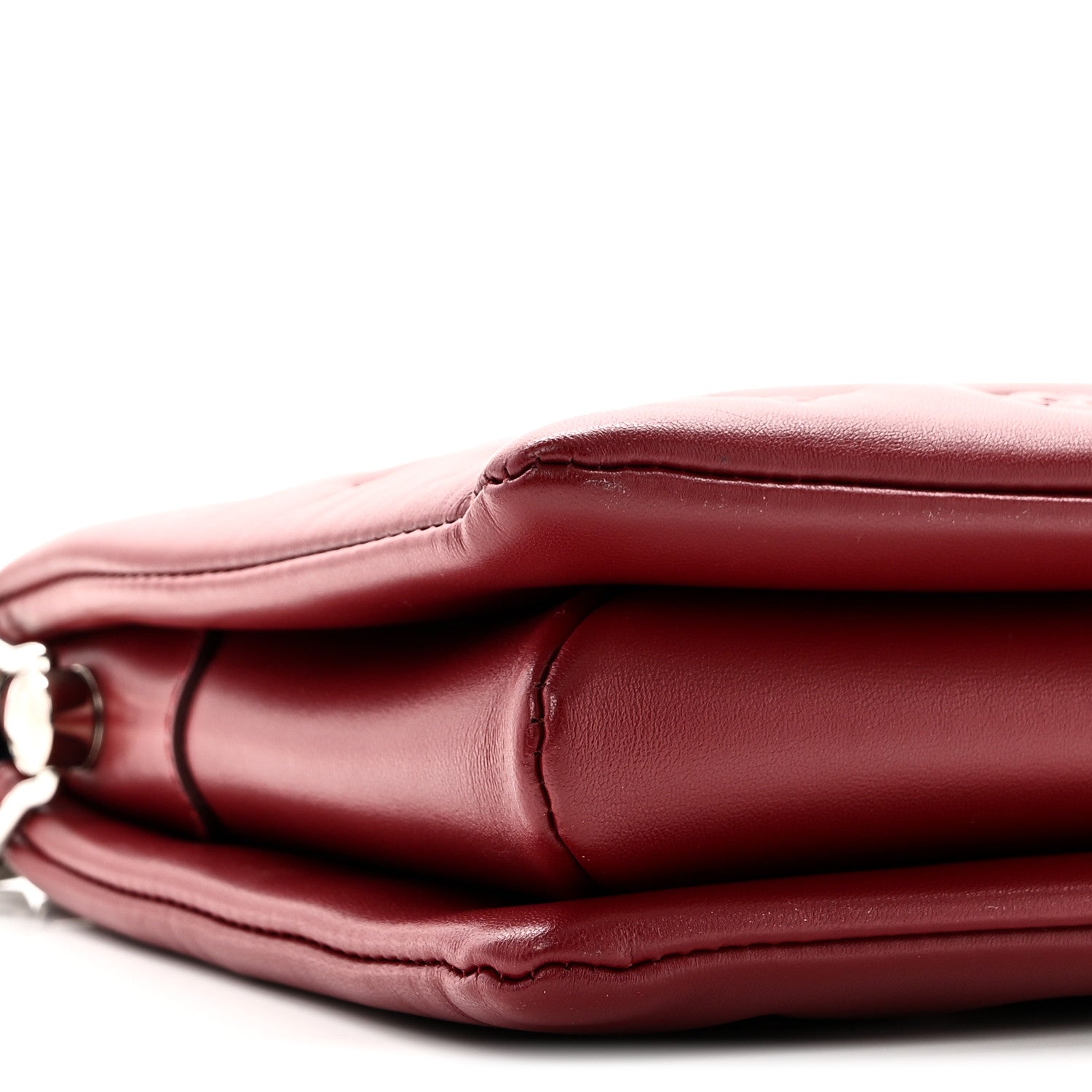 Lambskin Embossed Monogram Coussin PM Wine