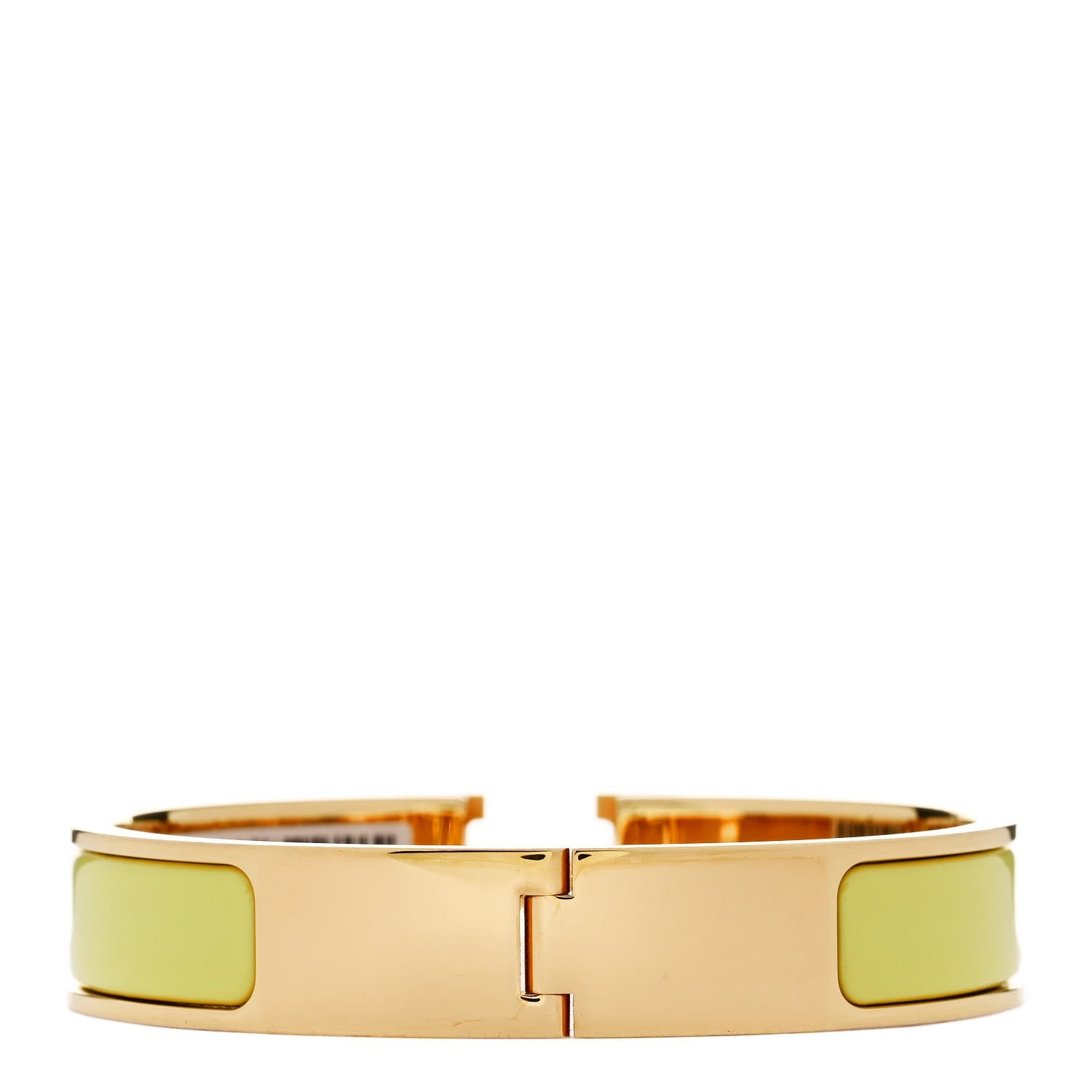 Enamel Narrow Clic Clac H Bracelet PM Jaune Citron