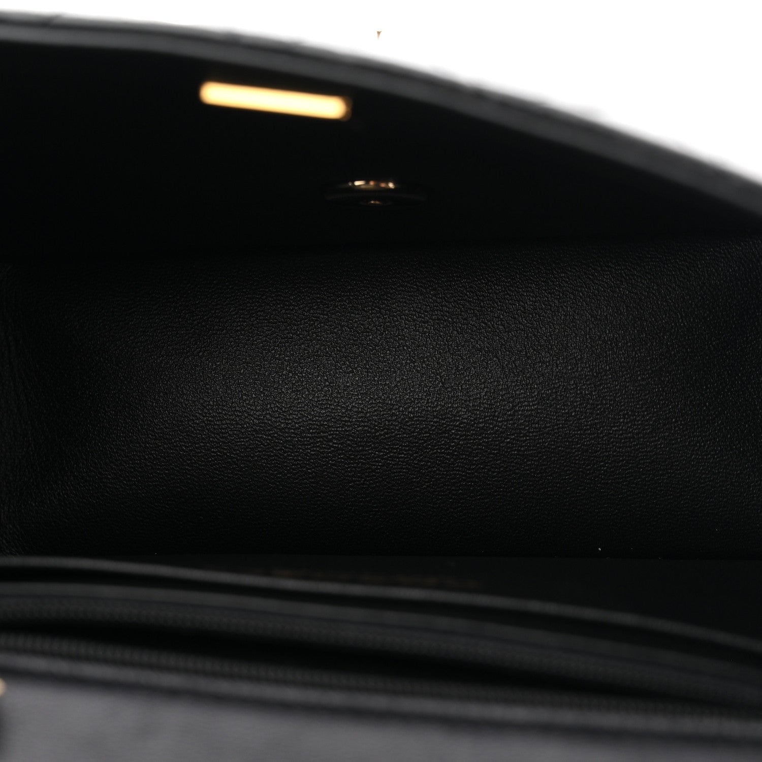Lambskin Quilted Mini Square Flap Black