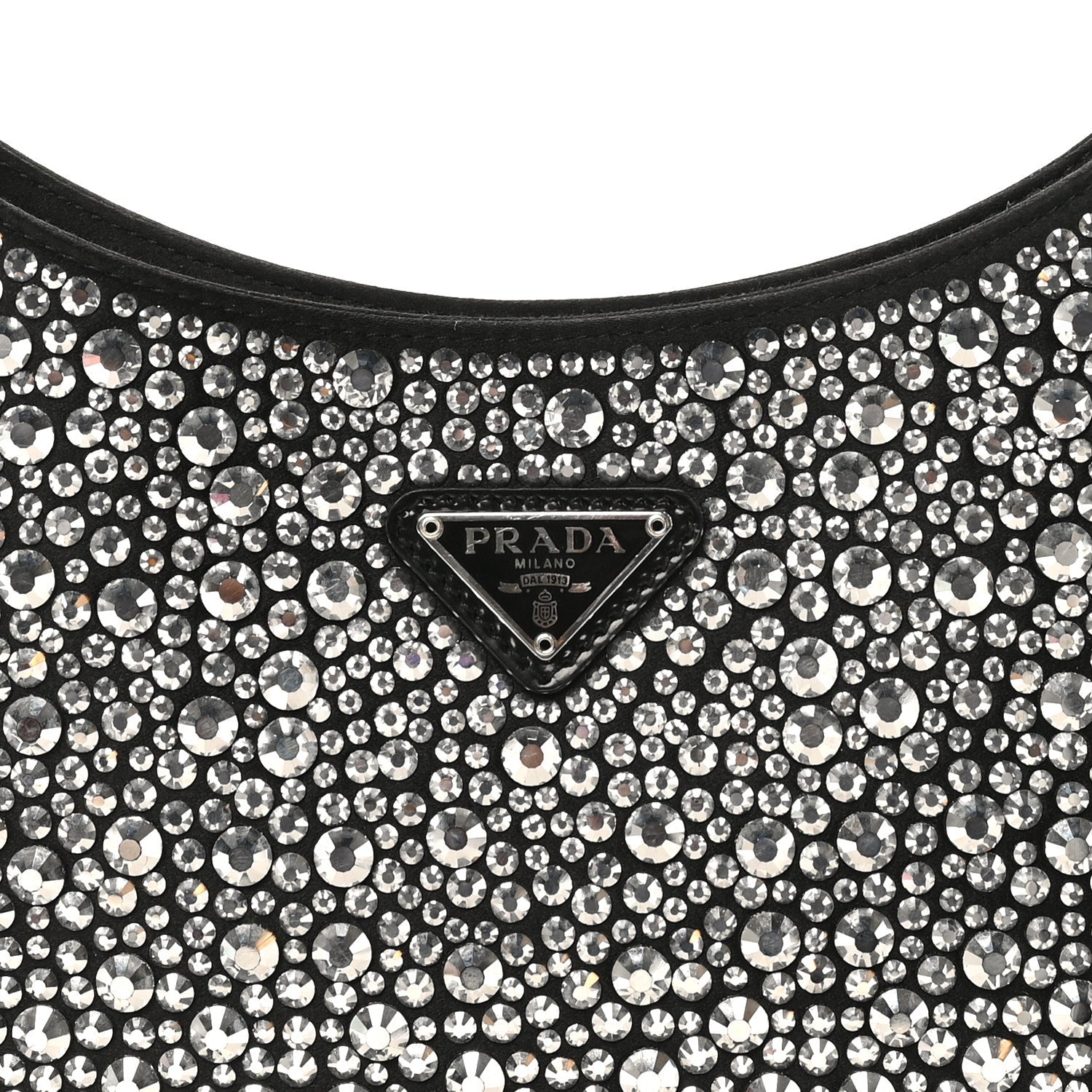 Satin Crystal Cleo Adjustable Strap Shoulder Bag Metal