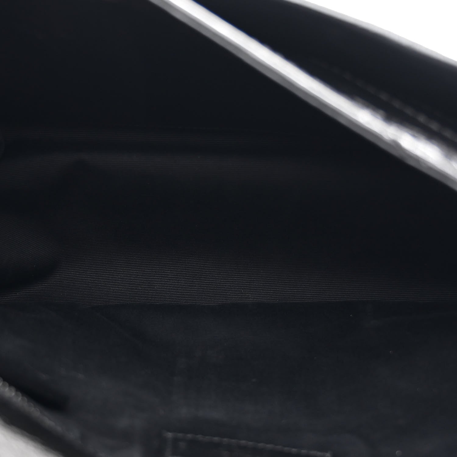 Crinkled Calfskin Matelasse Monogram Medium Niki Chain Satchel Black