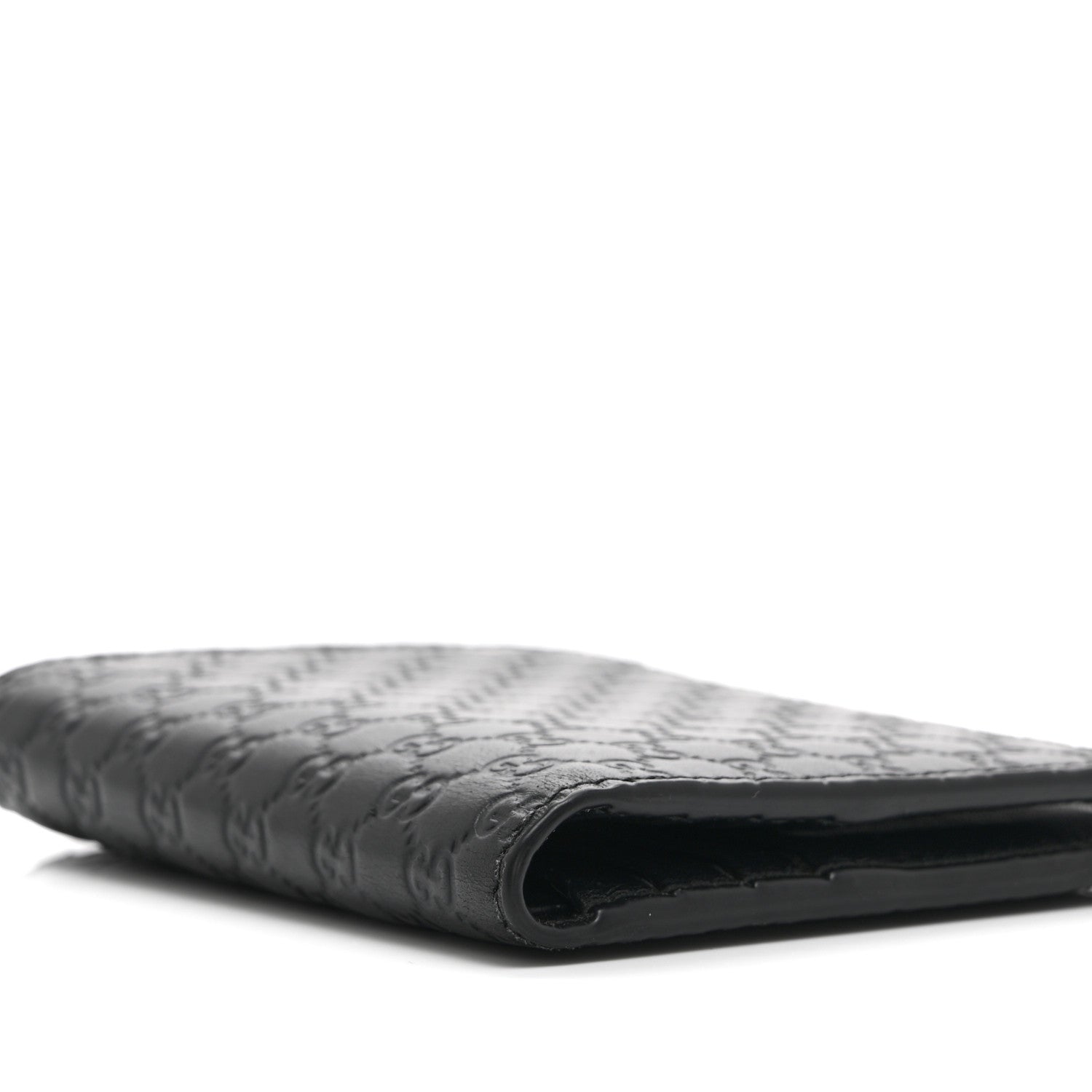 Microguccissima Snap Bi-Fold Wallet Black