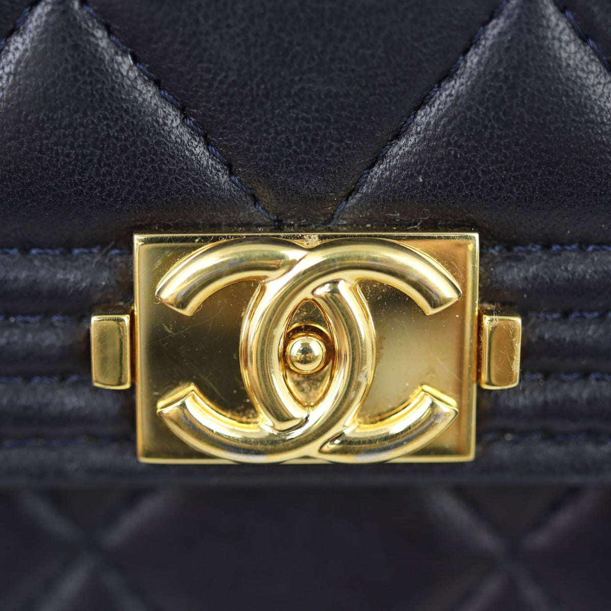 Chanel Boy Long Flap Wallet | Dark Midnight Blue
