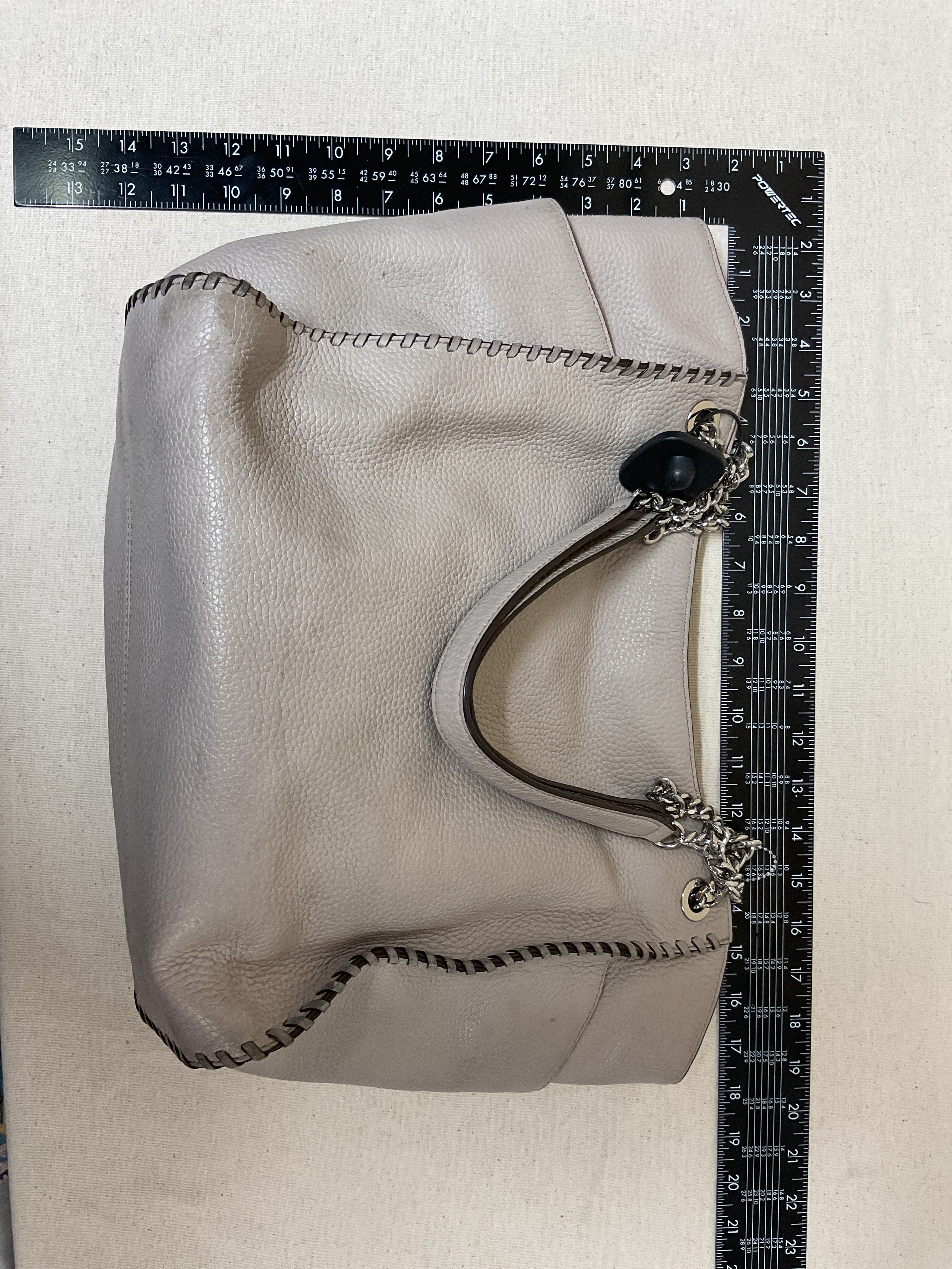 Handbag Designer By Michael Kors In Grey, Size:Large