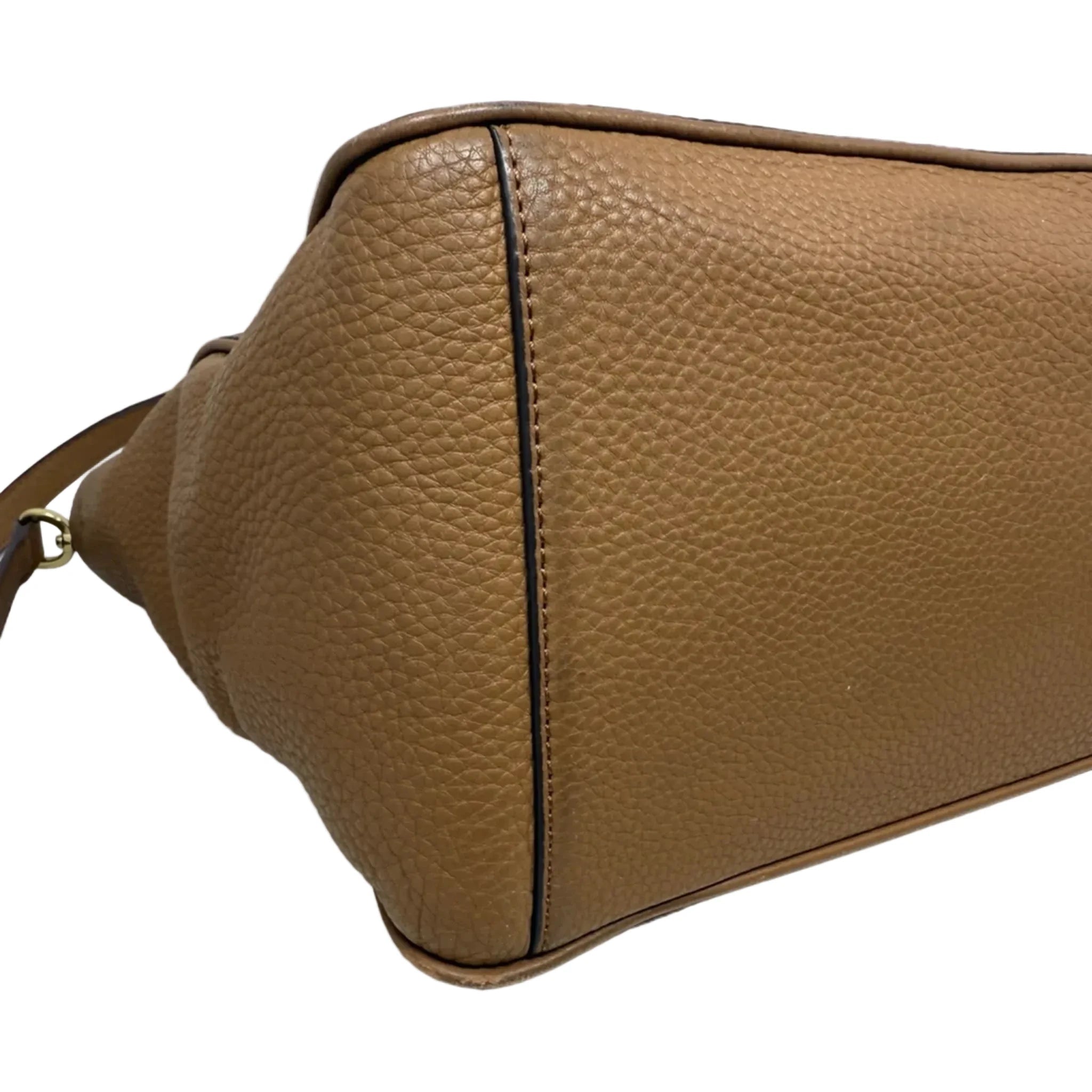 Robinson Pebbled Leather Double Zip Tote Designer By Tory Burch, Size: Medium