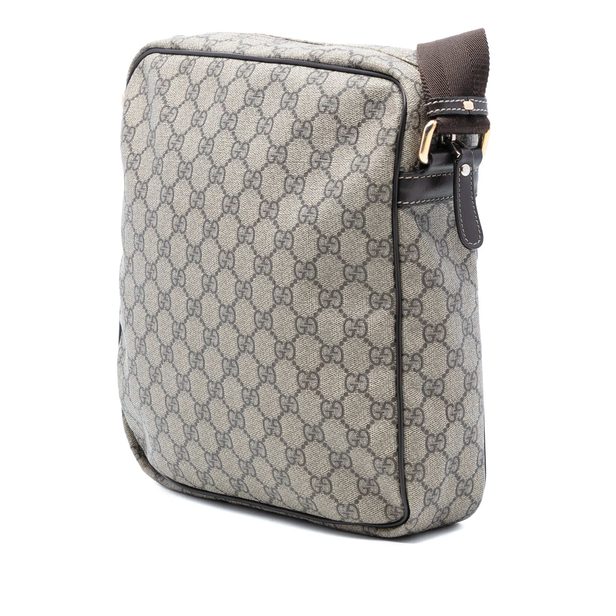 Front Zip Messenger GG Coated Canvas Medium