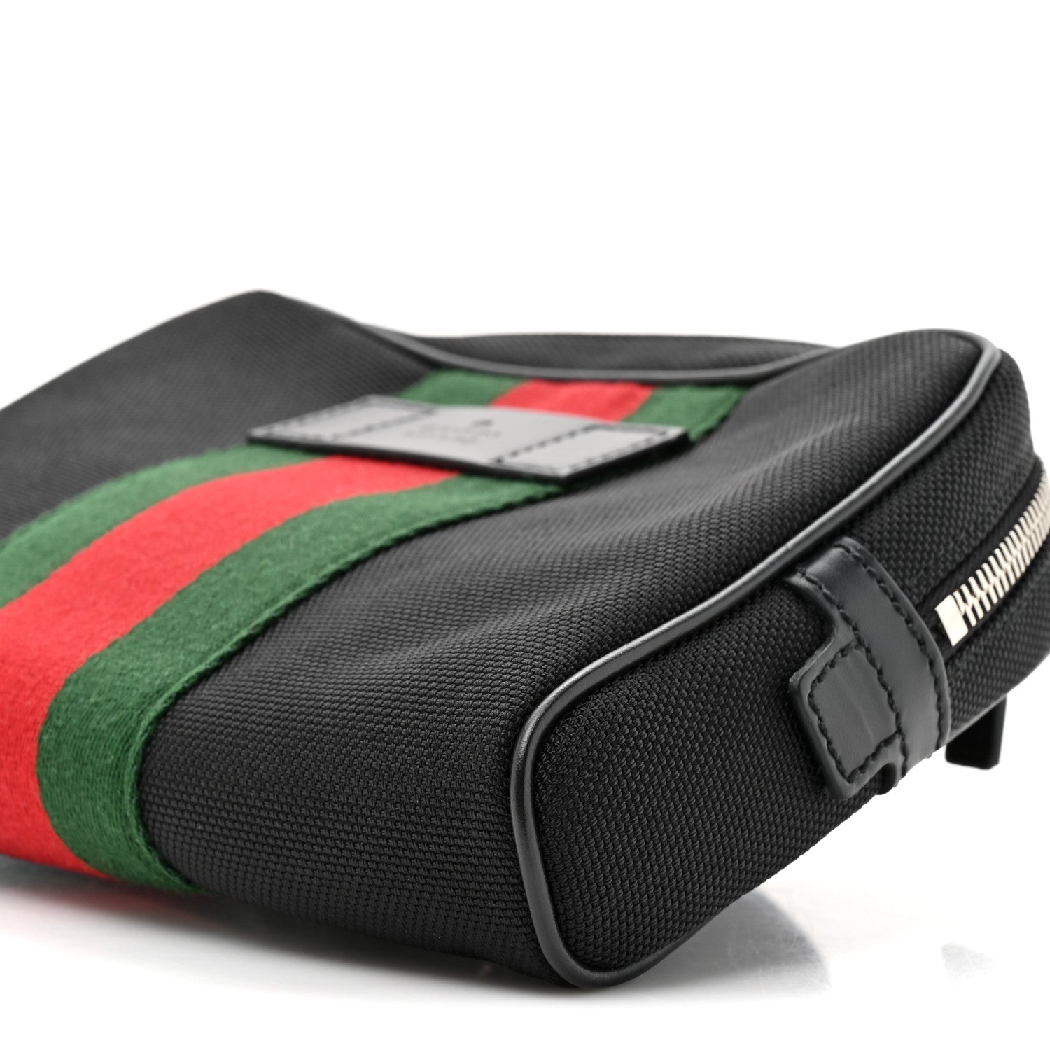 Canvas Web Slim Belt Bag Black