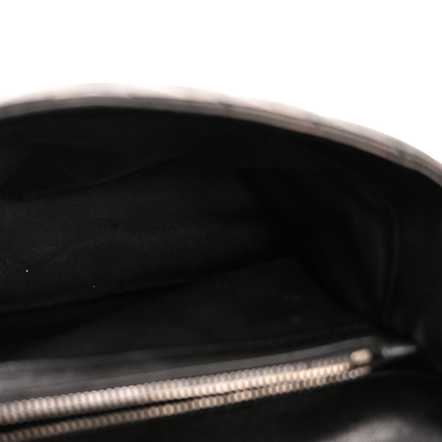 Sheepskin Matelasse Chevron Monogram Medium College Bag Black