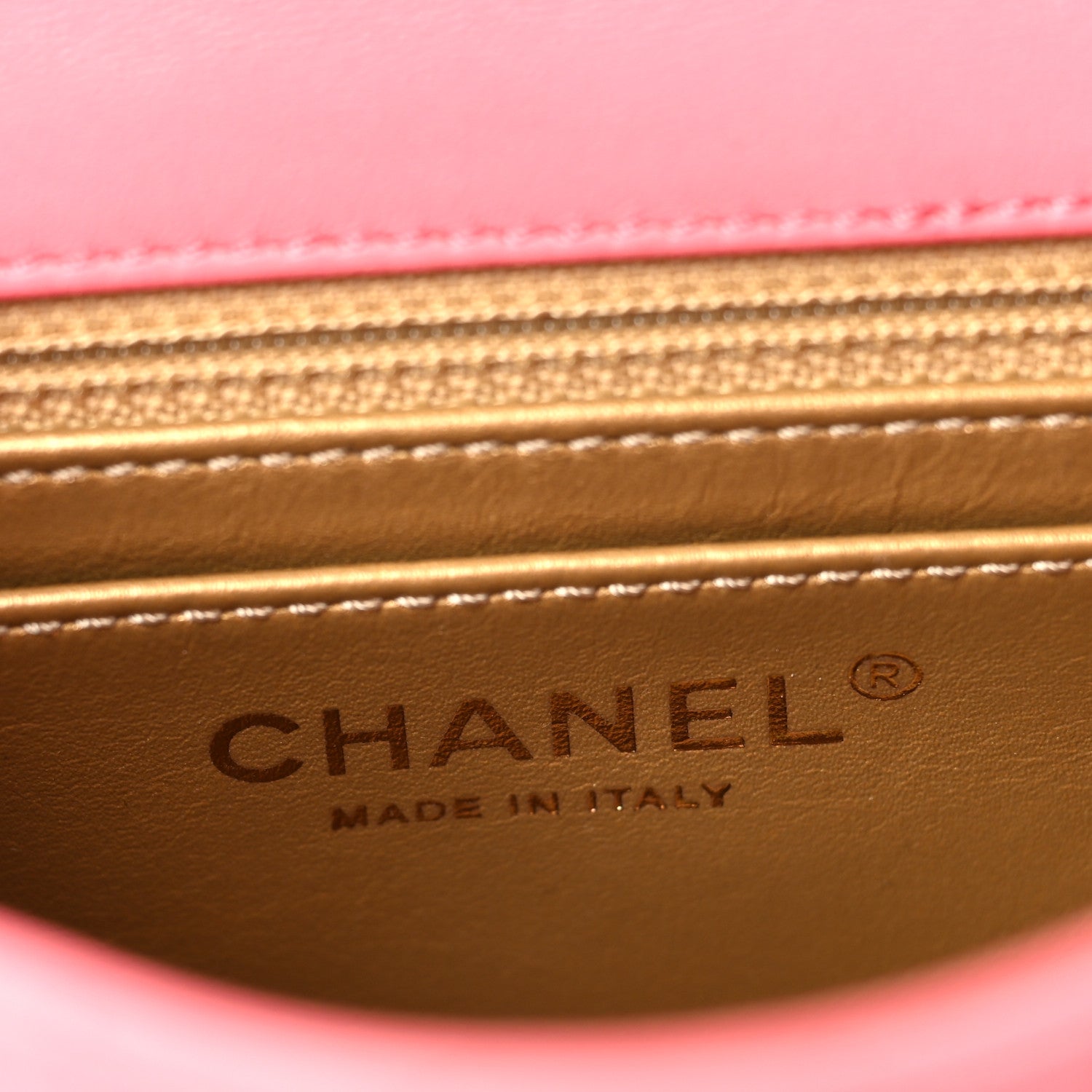 Lambskin Quilted Mini Pearl Crush Flap Pink