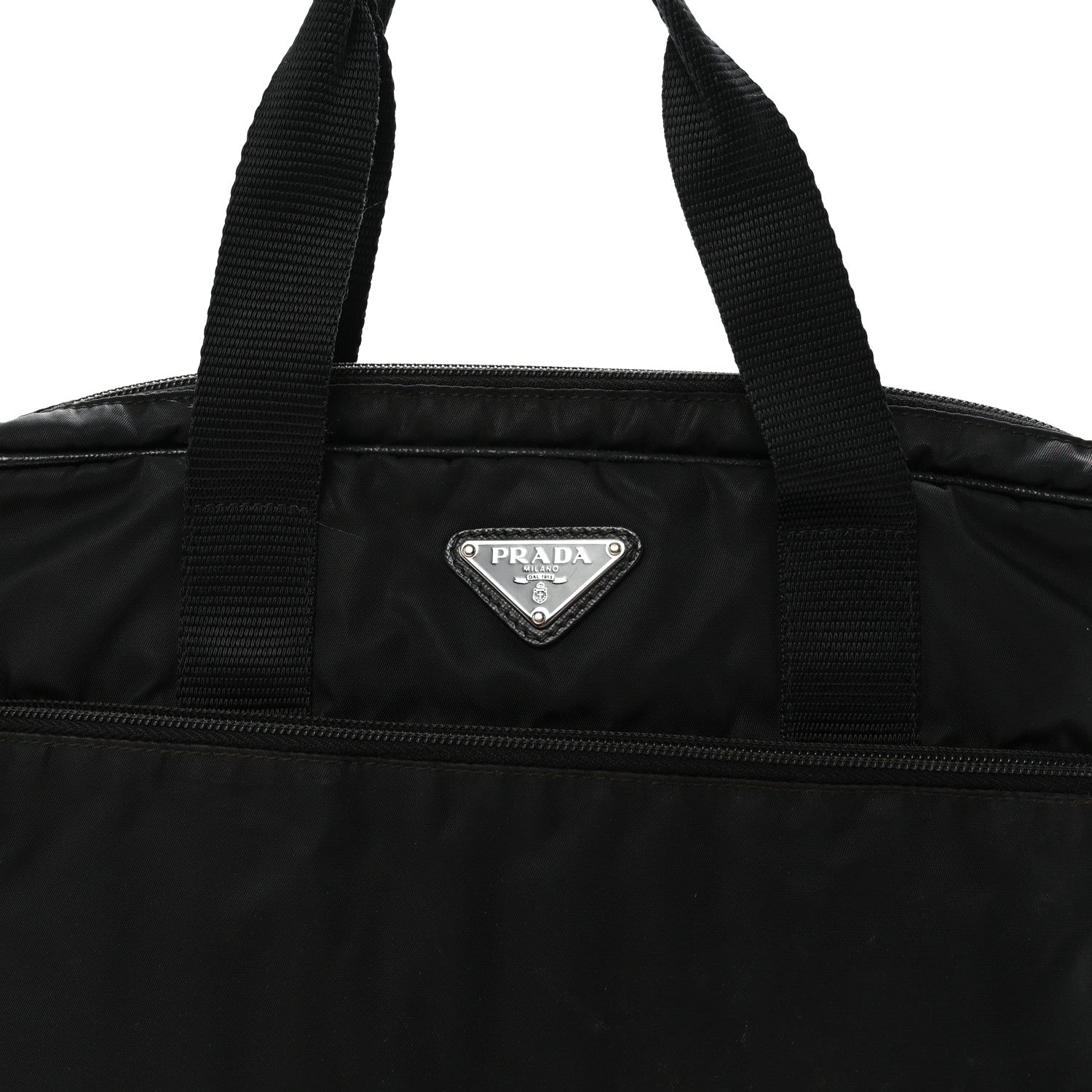 Saffiano Tessuto Nylon Small Briefcase Black