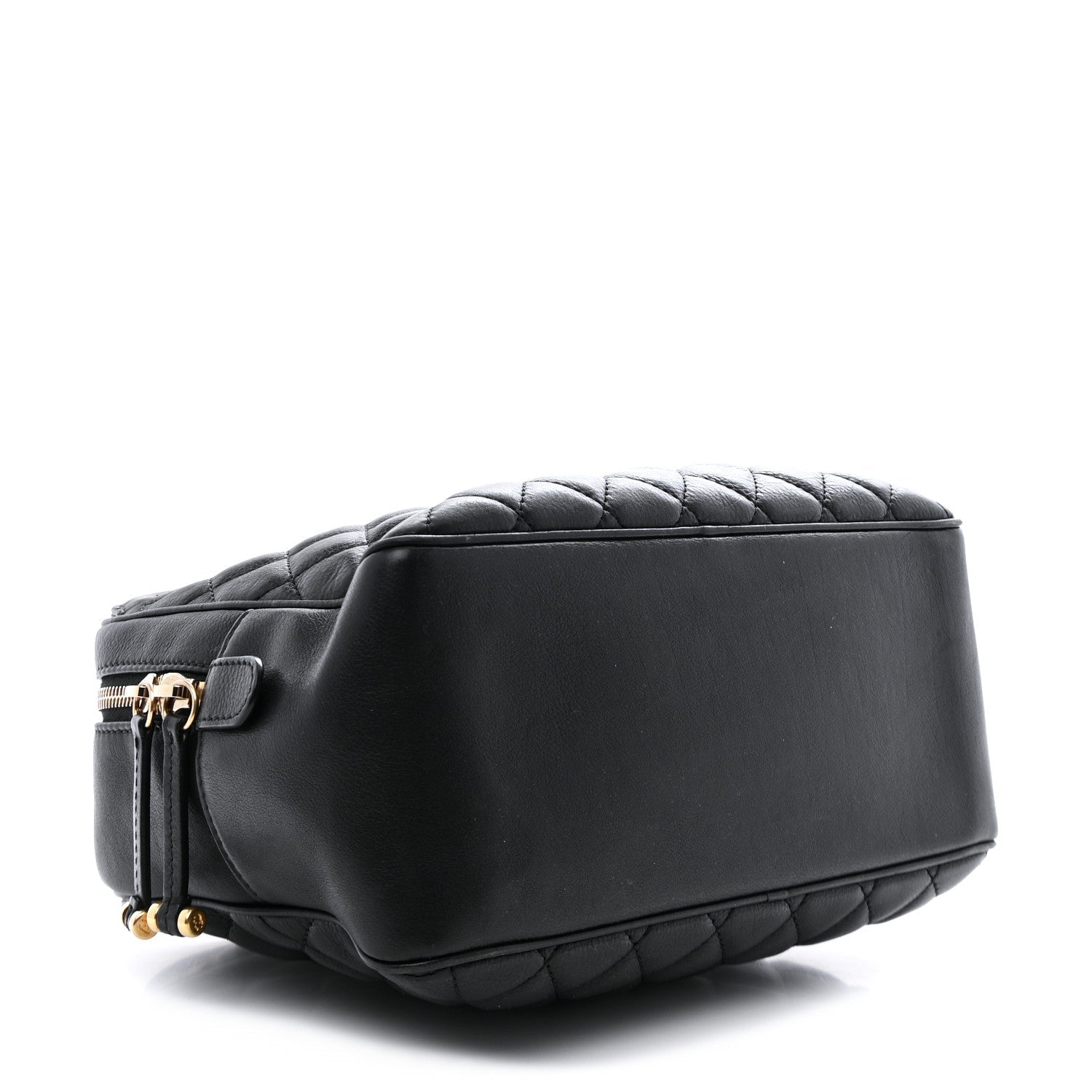 Calfskin Quilted CC Medium Vanity Case Black