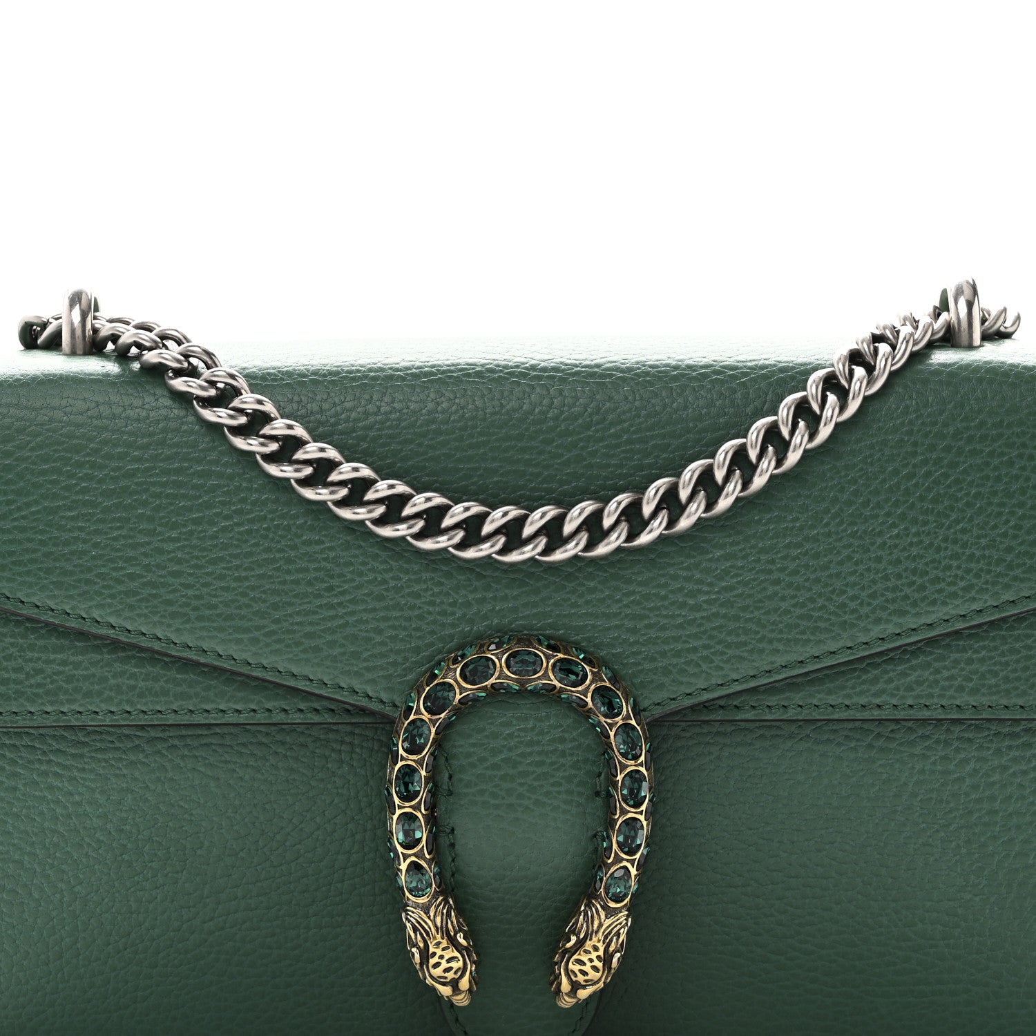 Dollar Calfskin Crystal Small Dionysus Shoulder Bag Emerald