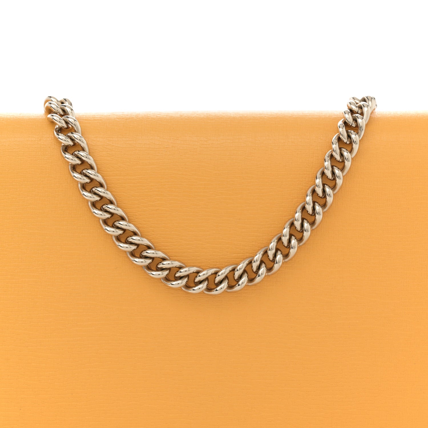 Textured Calfskin Medium Betty Chain Wallet Yellow