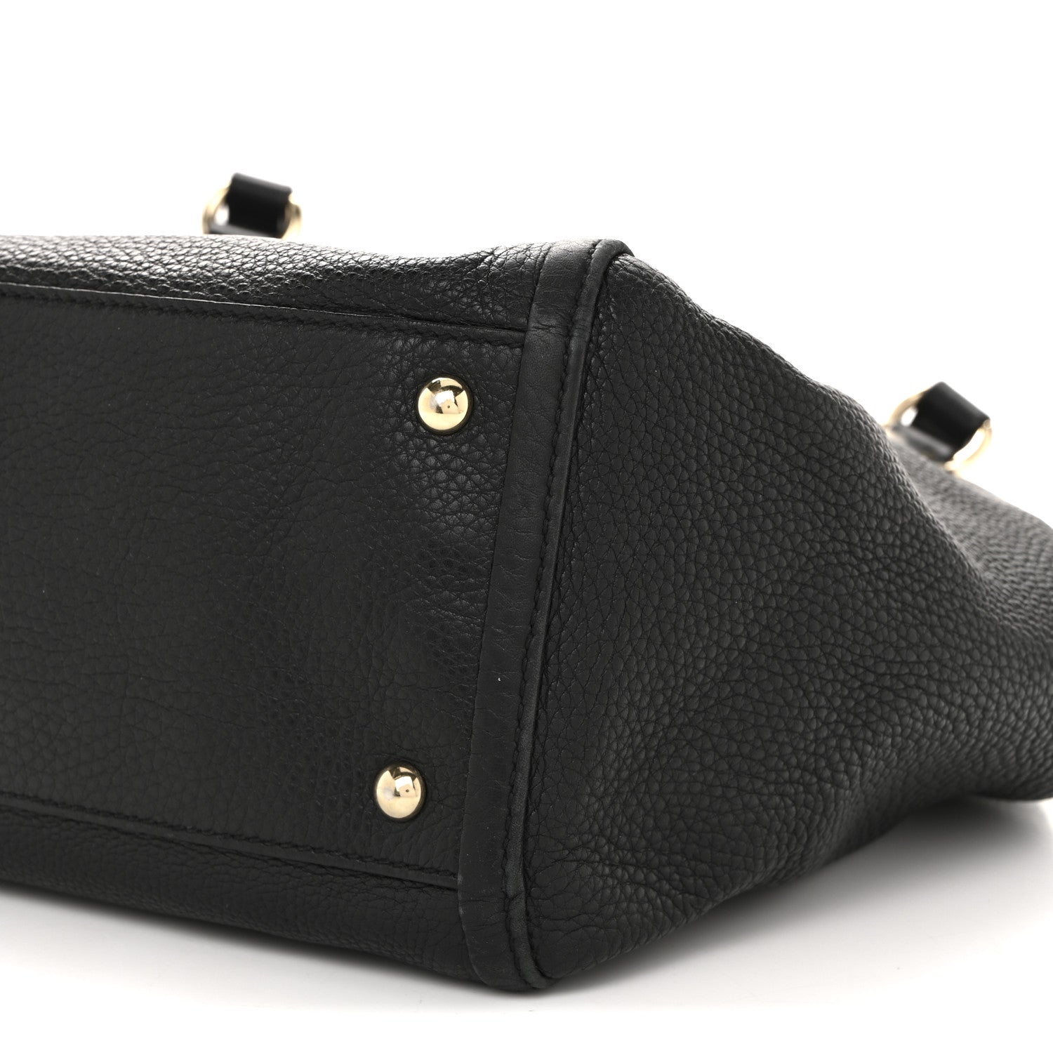 Pebbled Calfskin Medium Soho Shoulder Bag Black