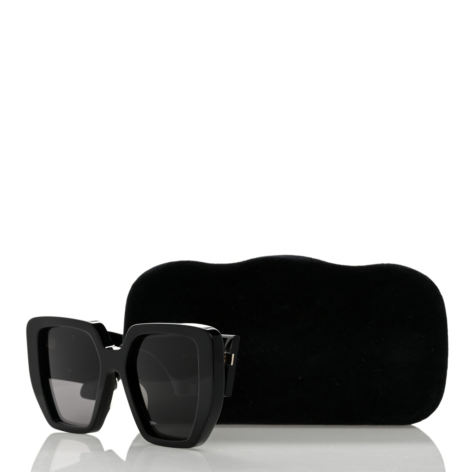 Acetate Square Frame Sunglasses GG0956S Black
