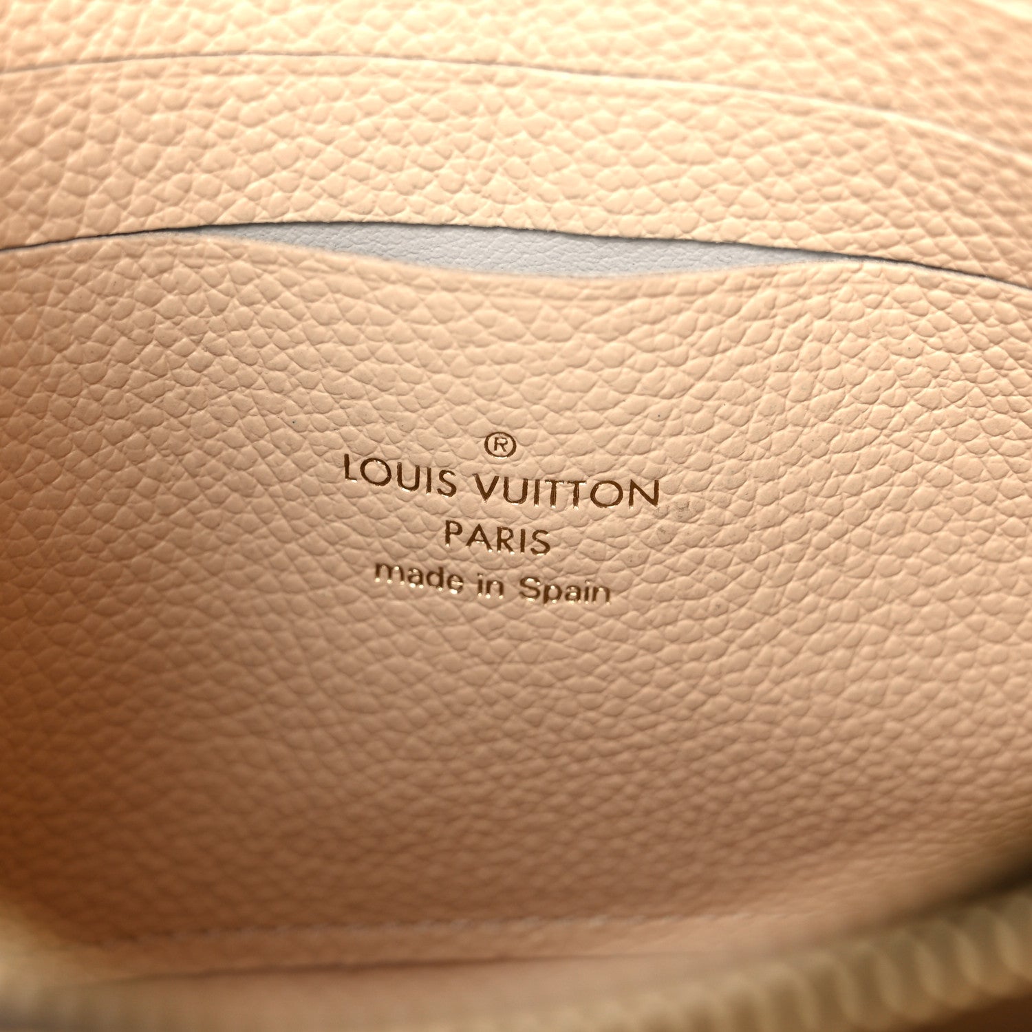 Empreinte Double Zip Pochette Beige Rose Creme