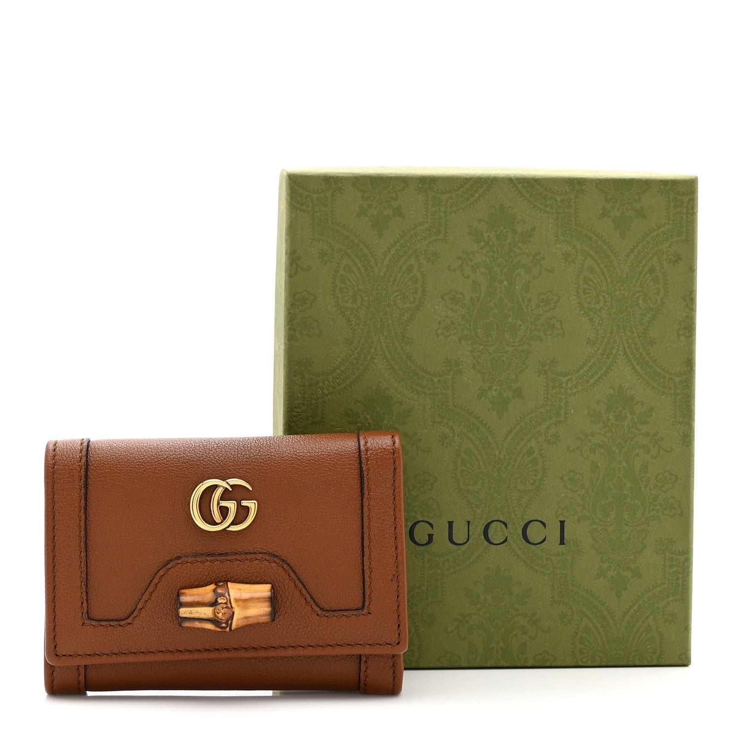 Wonka Grain Calfskin Diana Tri-Fold Wallet Cuir