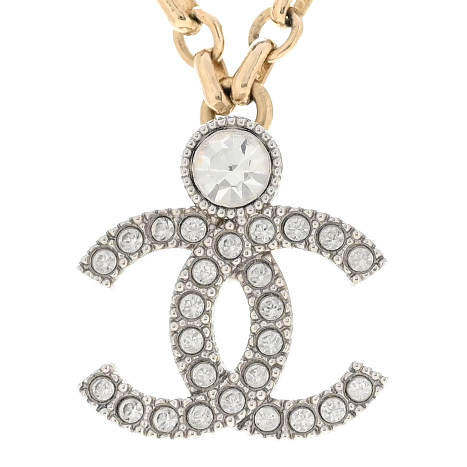 Crystal CC Necklace Gold Silver