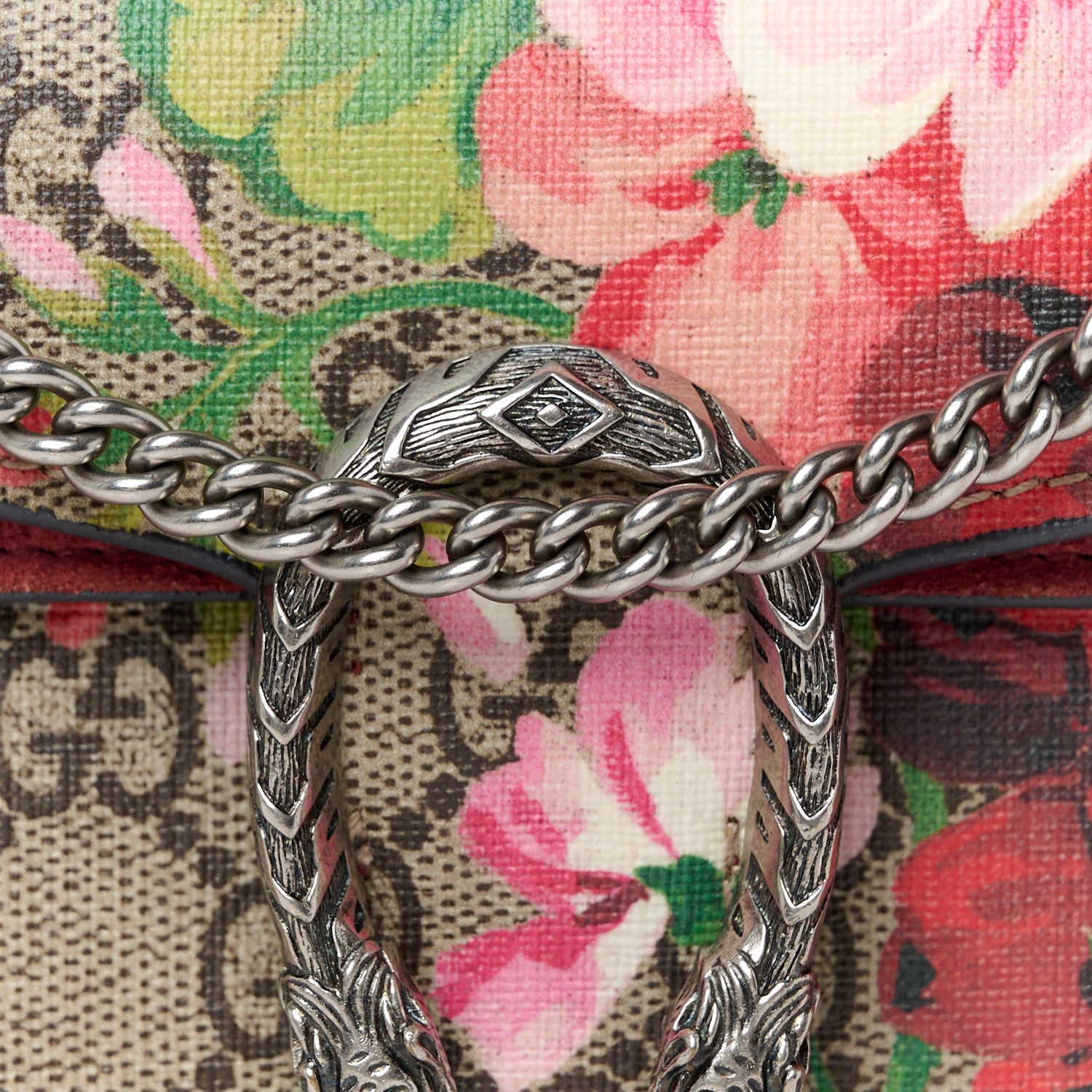 GG Supreme Monogram Blooms Super Mini Dionysus Shoulder Bag Beige Multicolor Dry Rose
