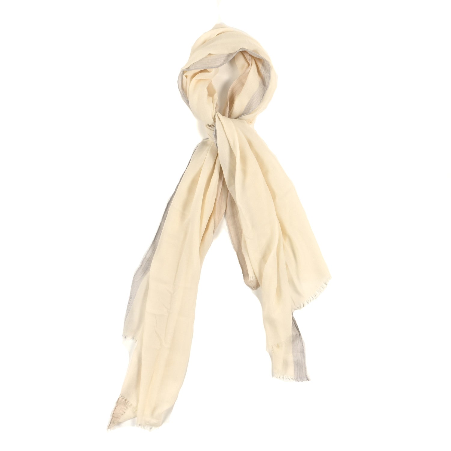 Cashmere Fringe Stole Ivory