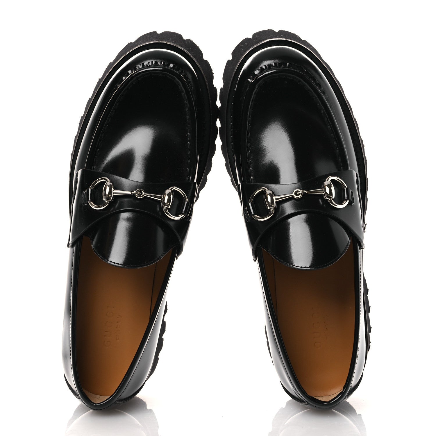 Cordovan Lux Womens Horsebit 45mm Platform Loafers 38.5 Black